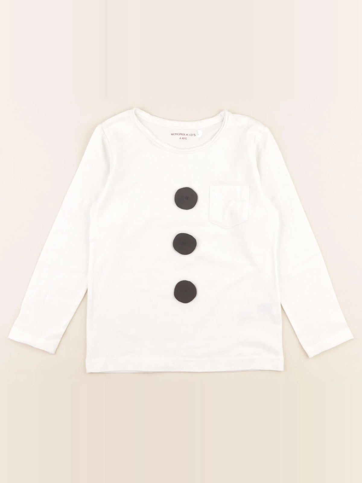 Monoprix - tee-shirt blanc - 4 ans