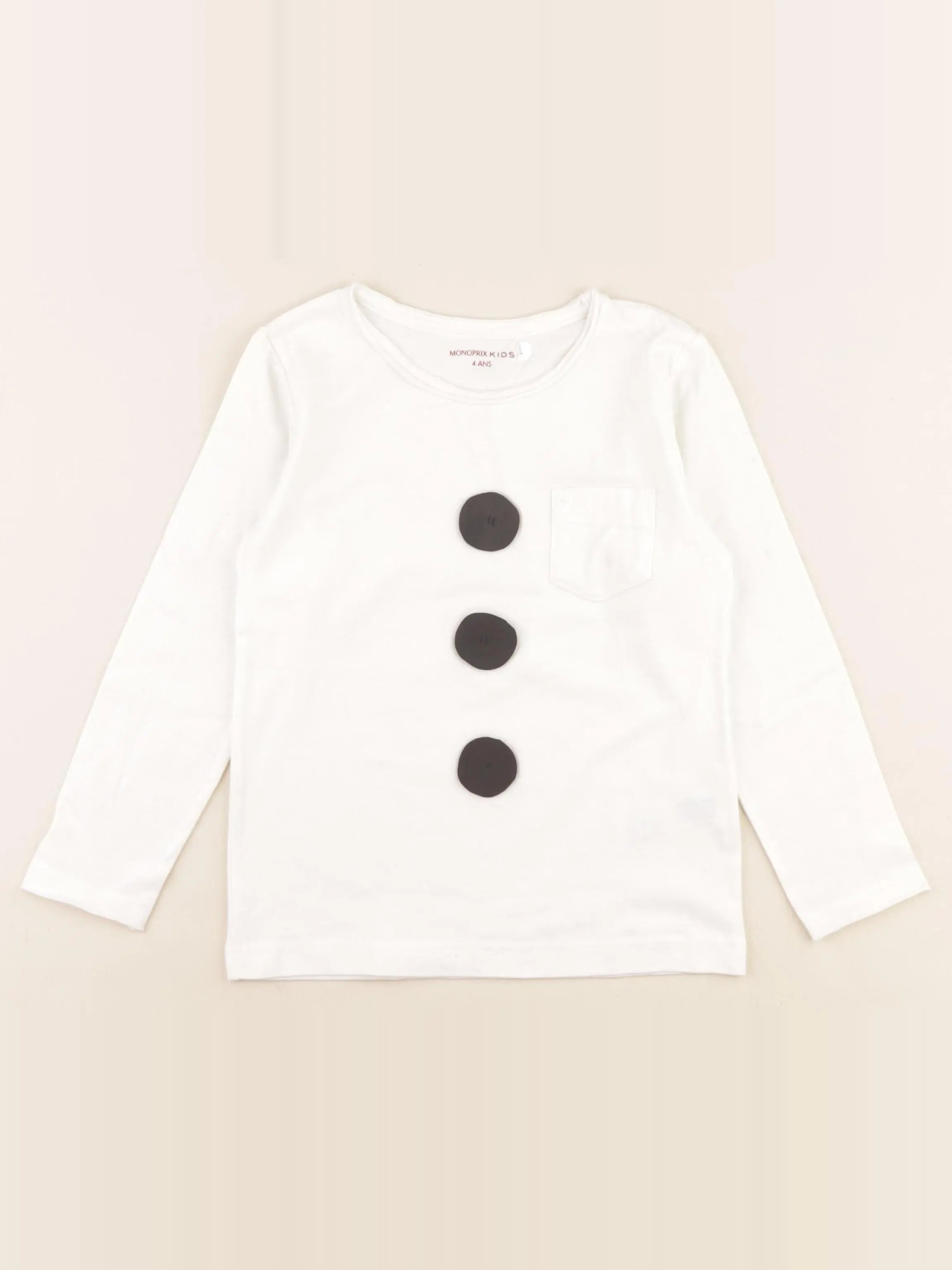 Monoprix - tee-shirt blanc - 4 ans
