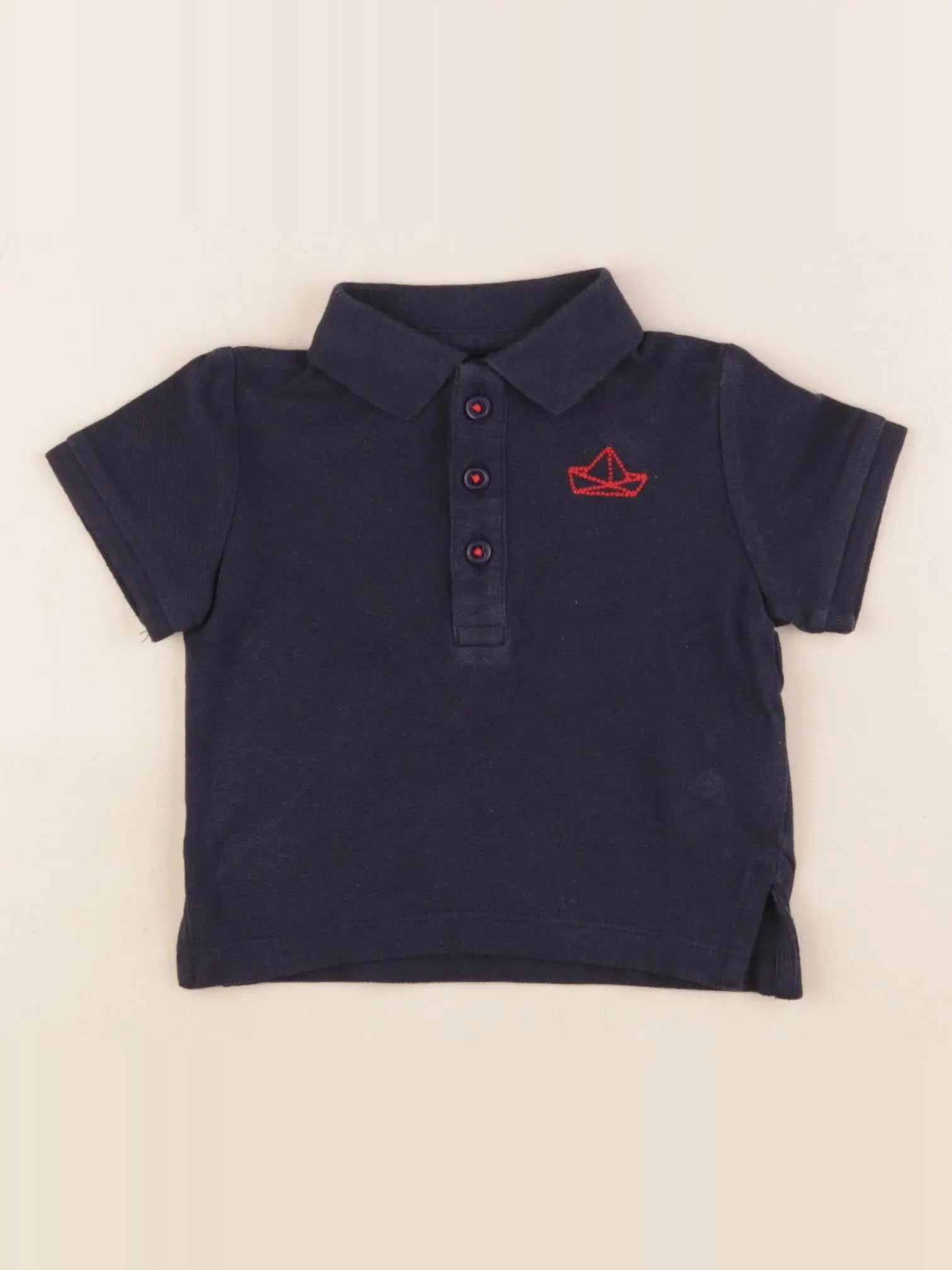 Boutchou - polo bleu - 6 mois