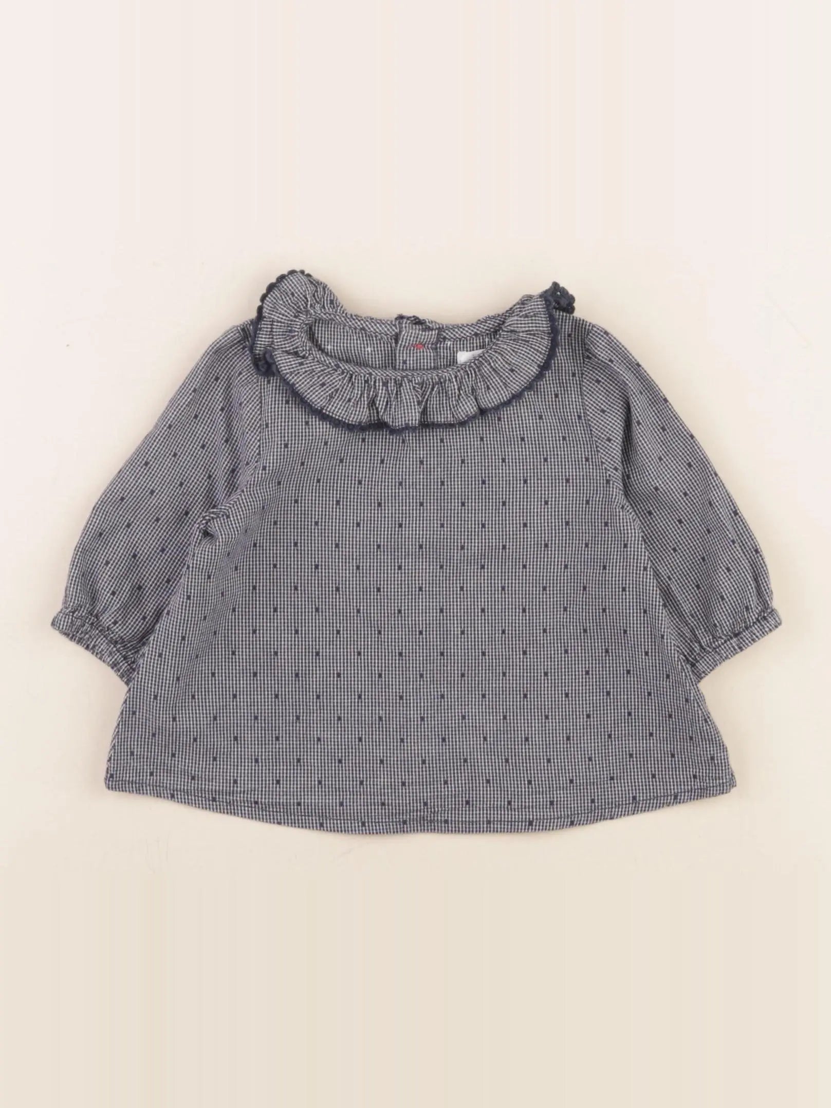 Boutchou - blouse bleu - 3 mois