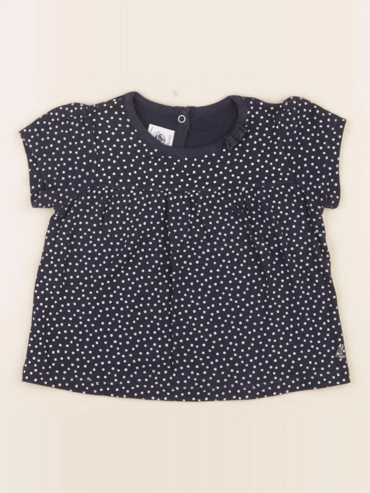 Petit Bateau - tee-shirt bleu - 12 mois