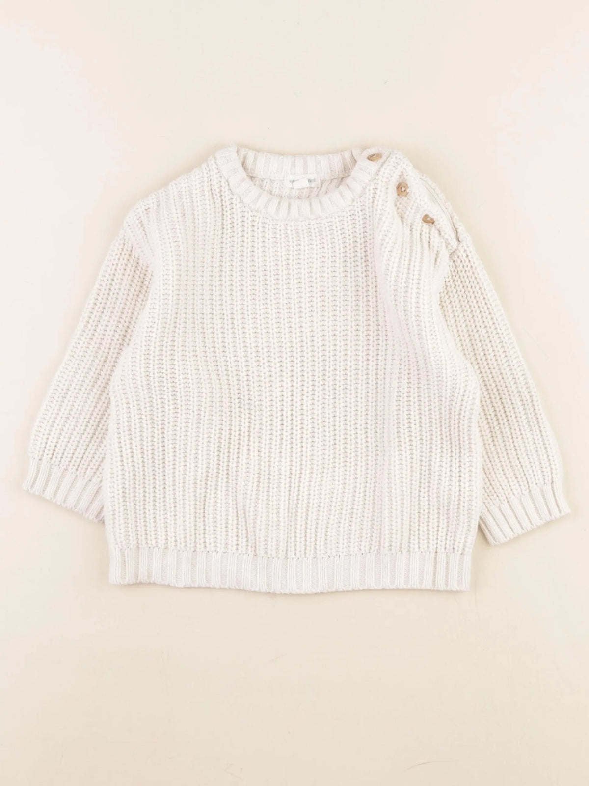 Vertbaudet - pull beige - 2 ans