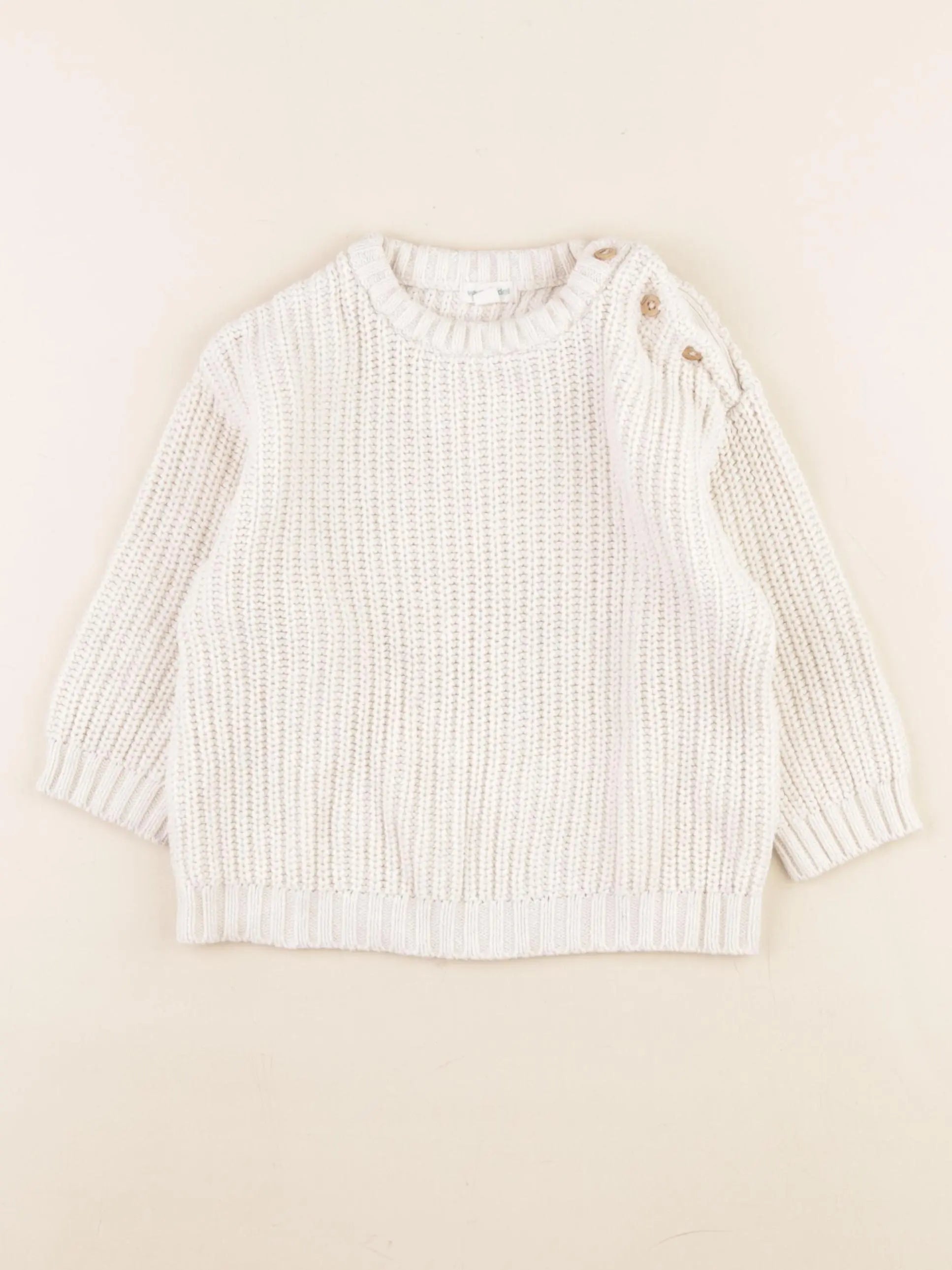 Vertbaudet - pull beige - 2 ans