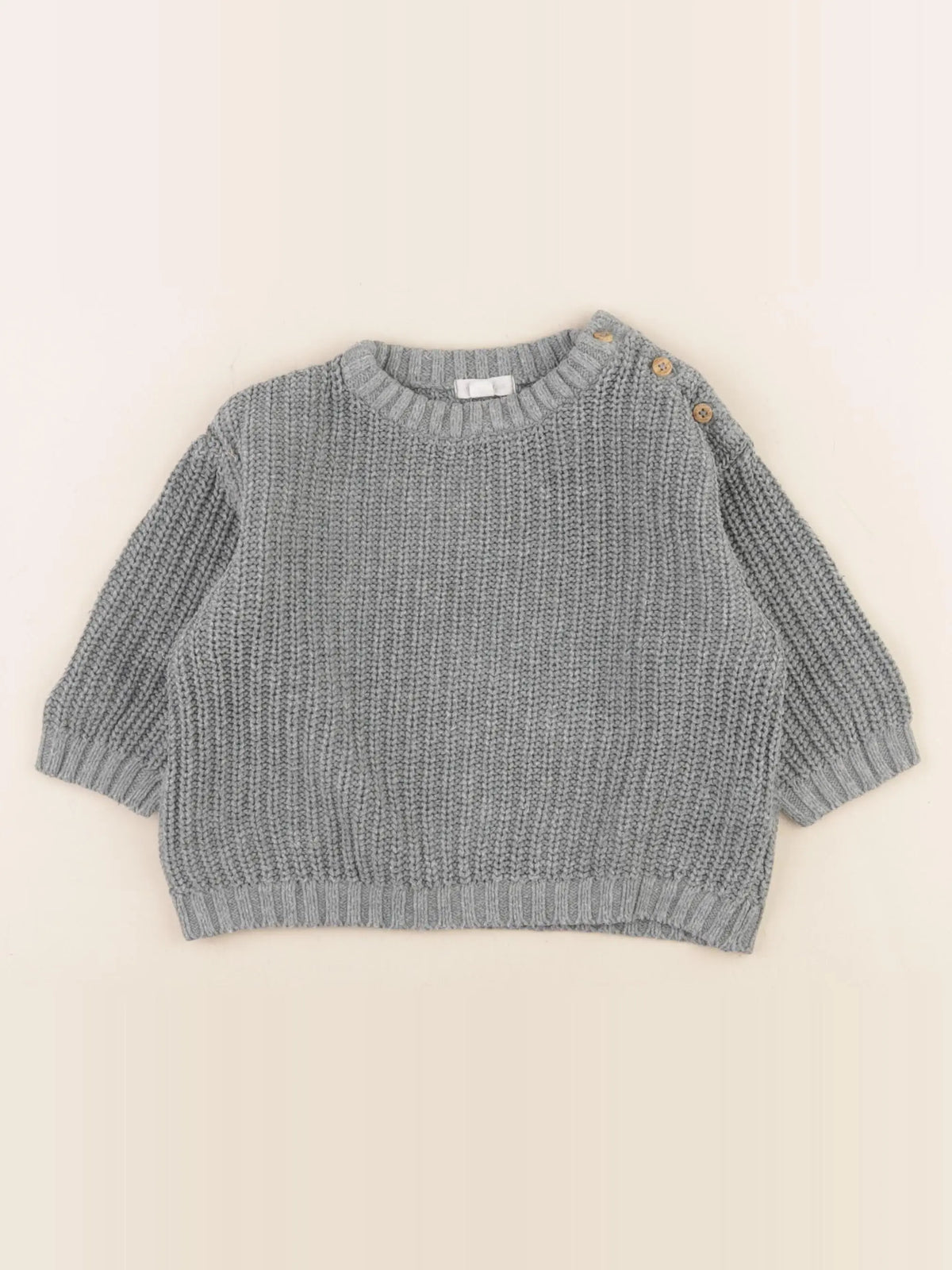 Vertbaudet - pull bleu - 12 mois