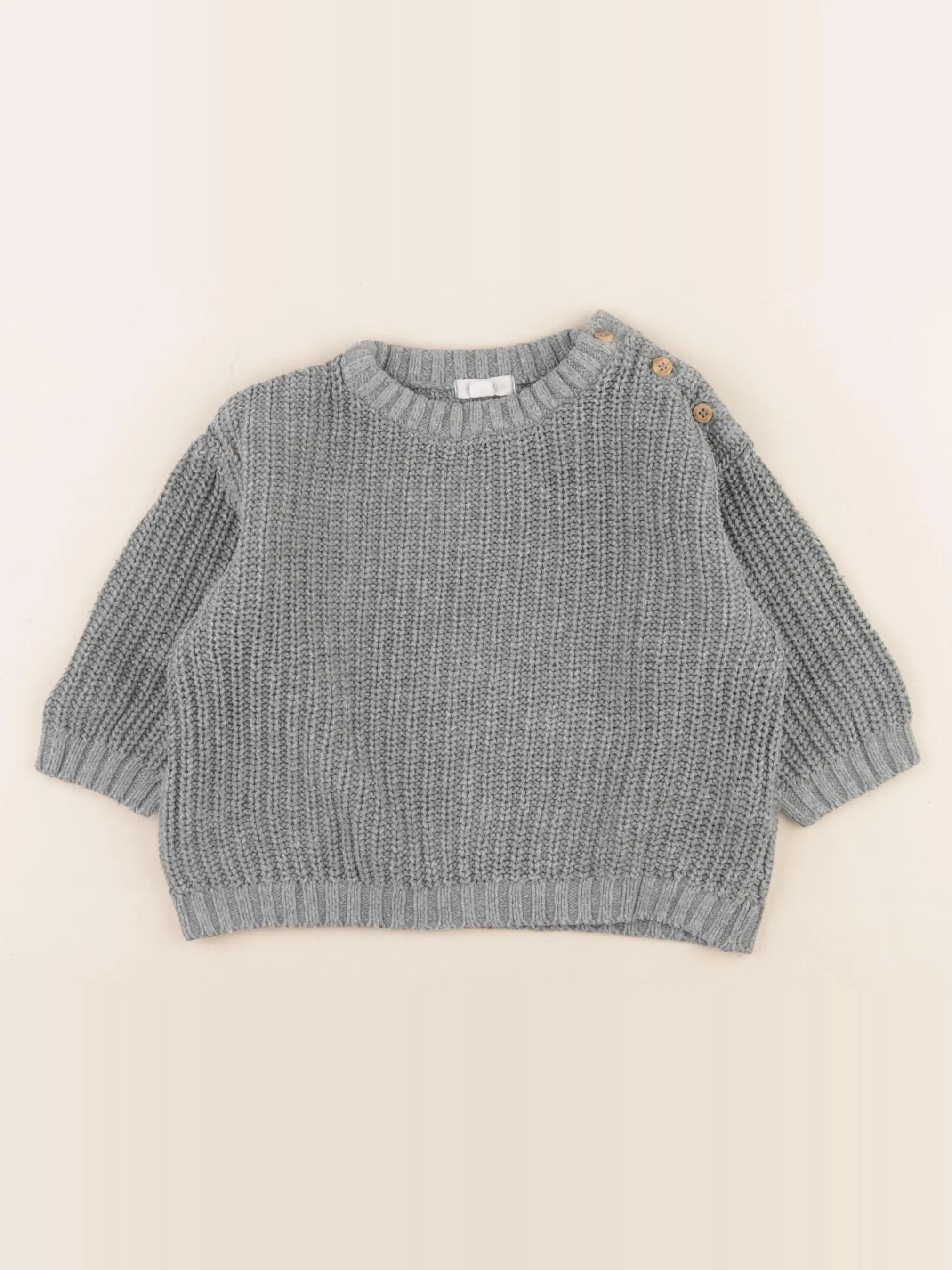 Vertbaudet - pull bleu - 12 mois