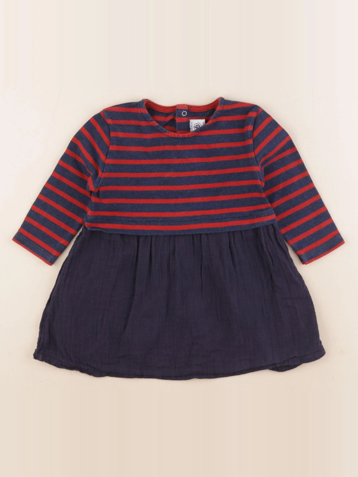 Petit Bateau - robe bleu - 24 mois