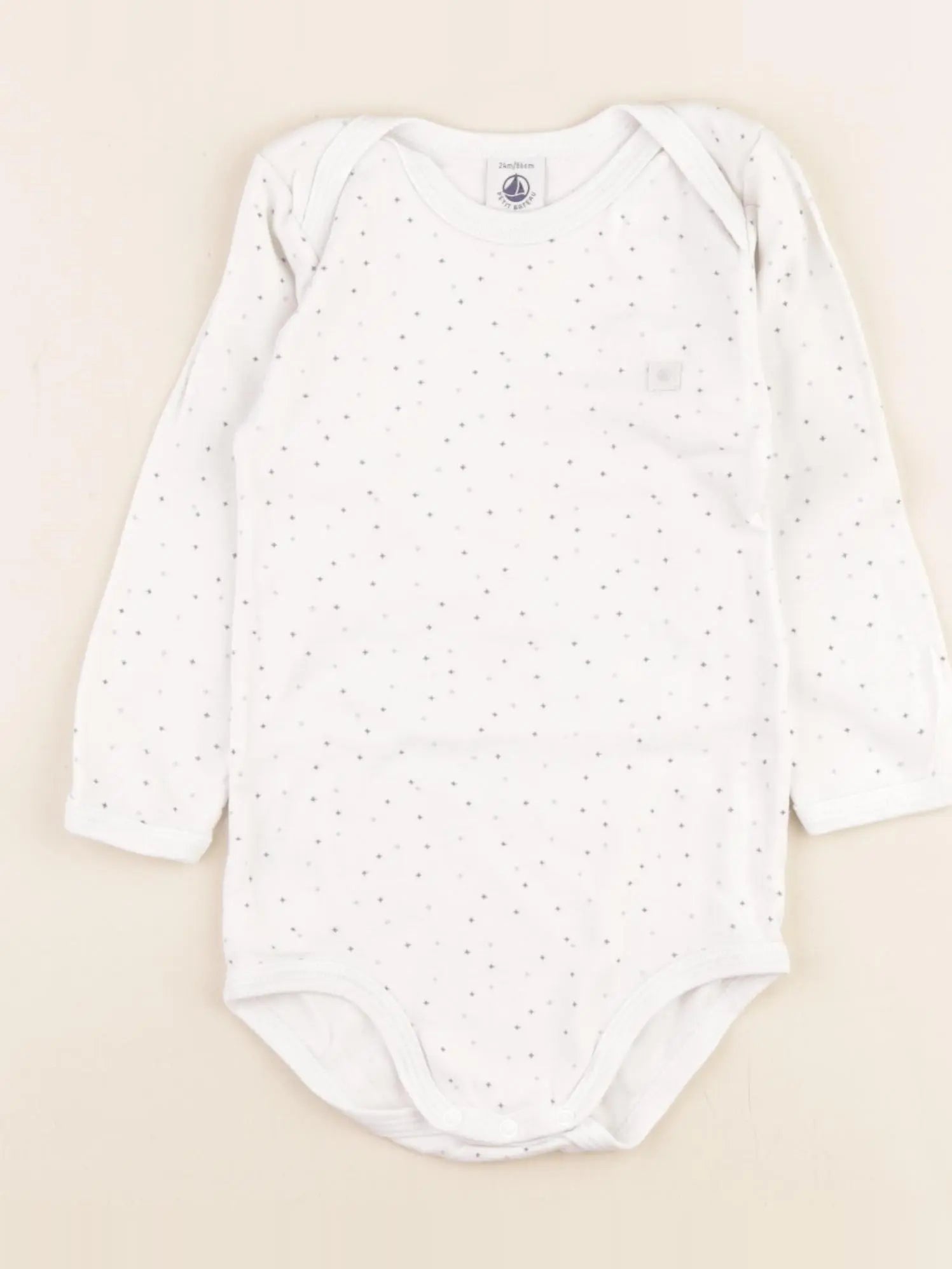 Petit Bateau - body blanc - 24 mois