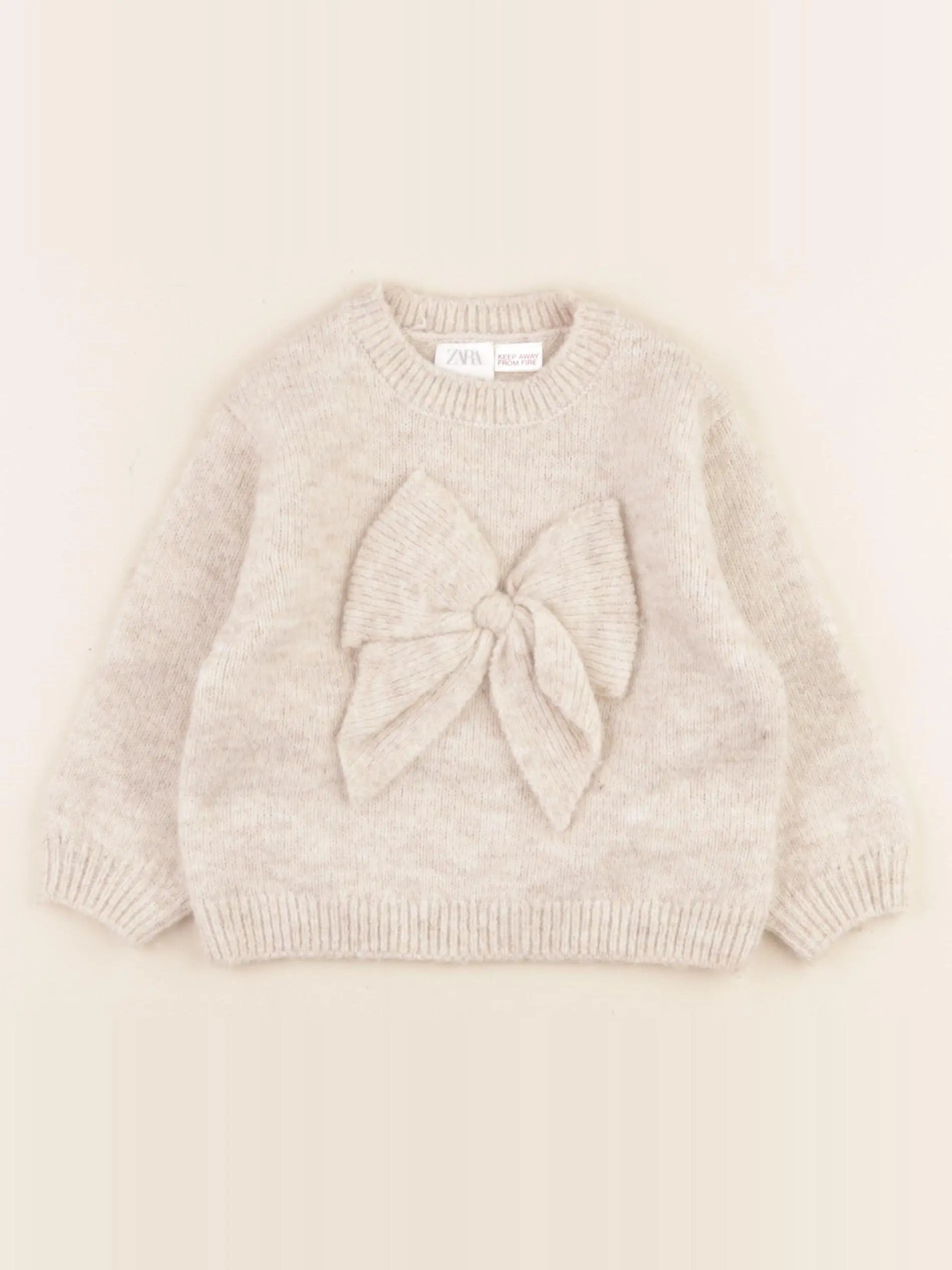 Zara - pull beige - 18 mois