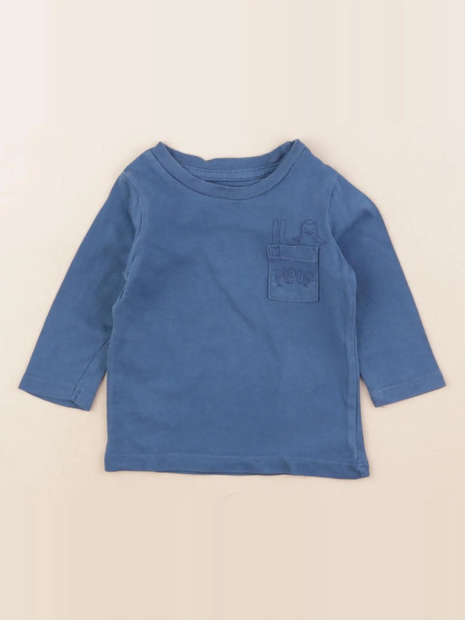 Vertbaudet - tee-shirt bleu - 3 mois