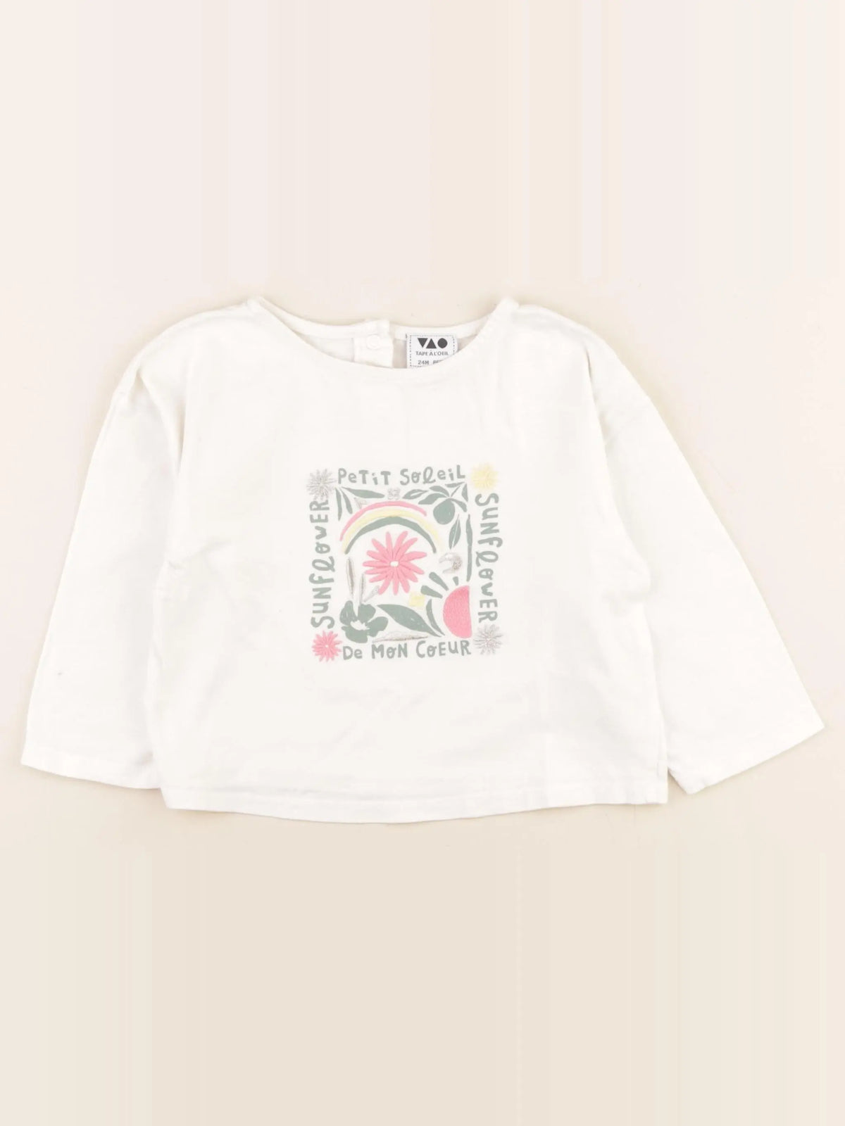 Tape à l'oeil - tee-shirt blanc - 24 mois