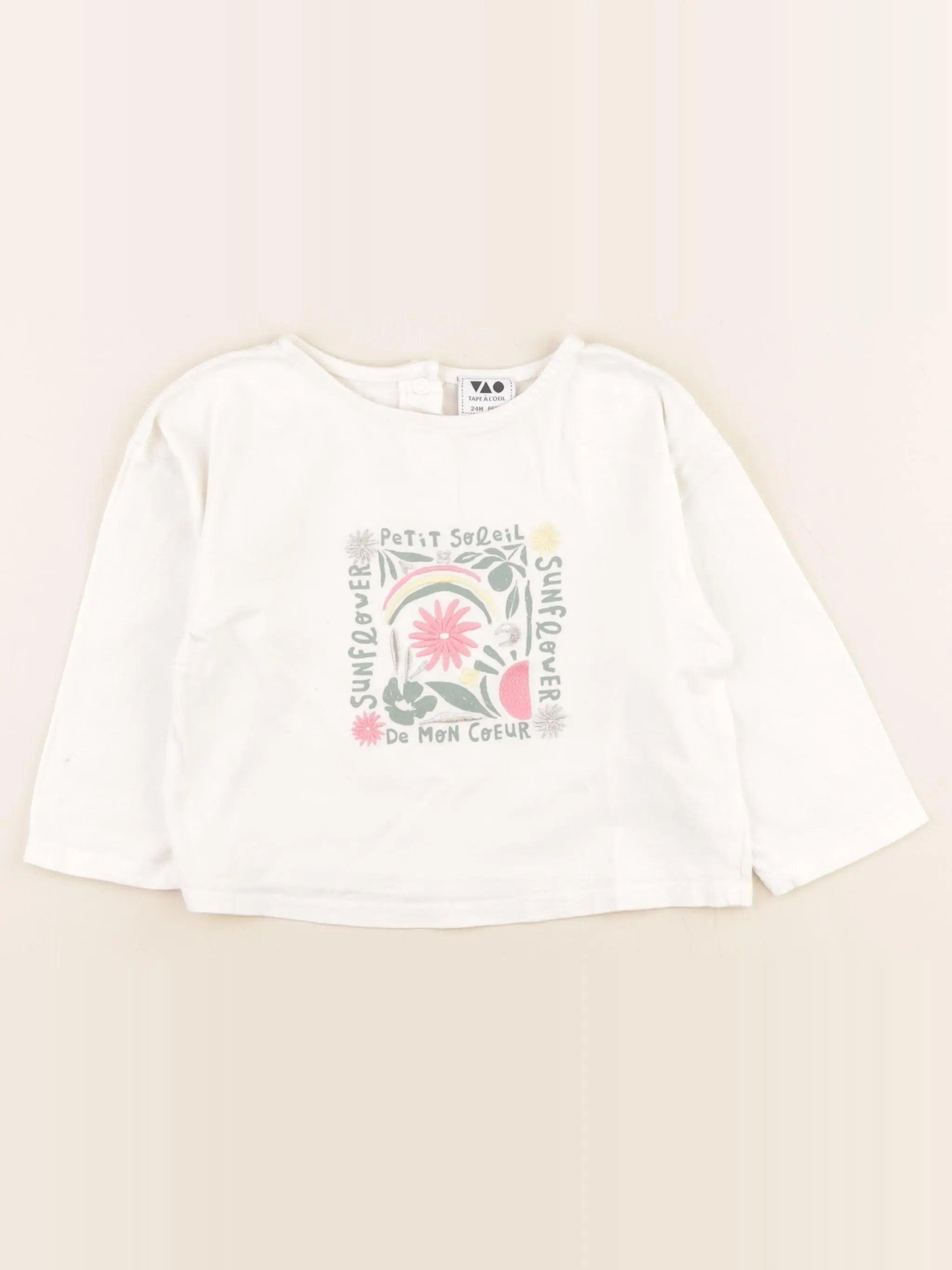 Tape à l'oeil - tee-shirt blanc - 24 mois