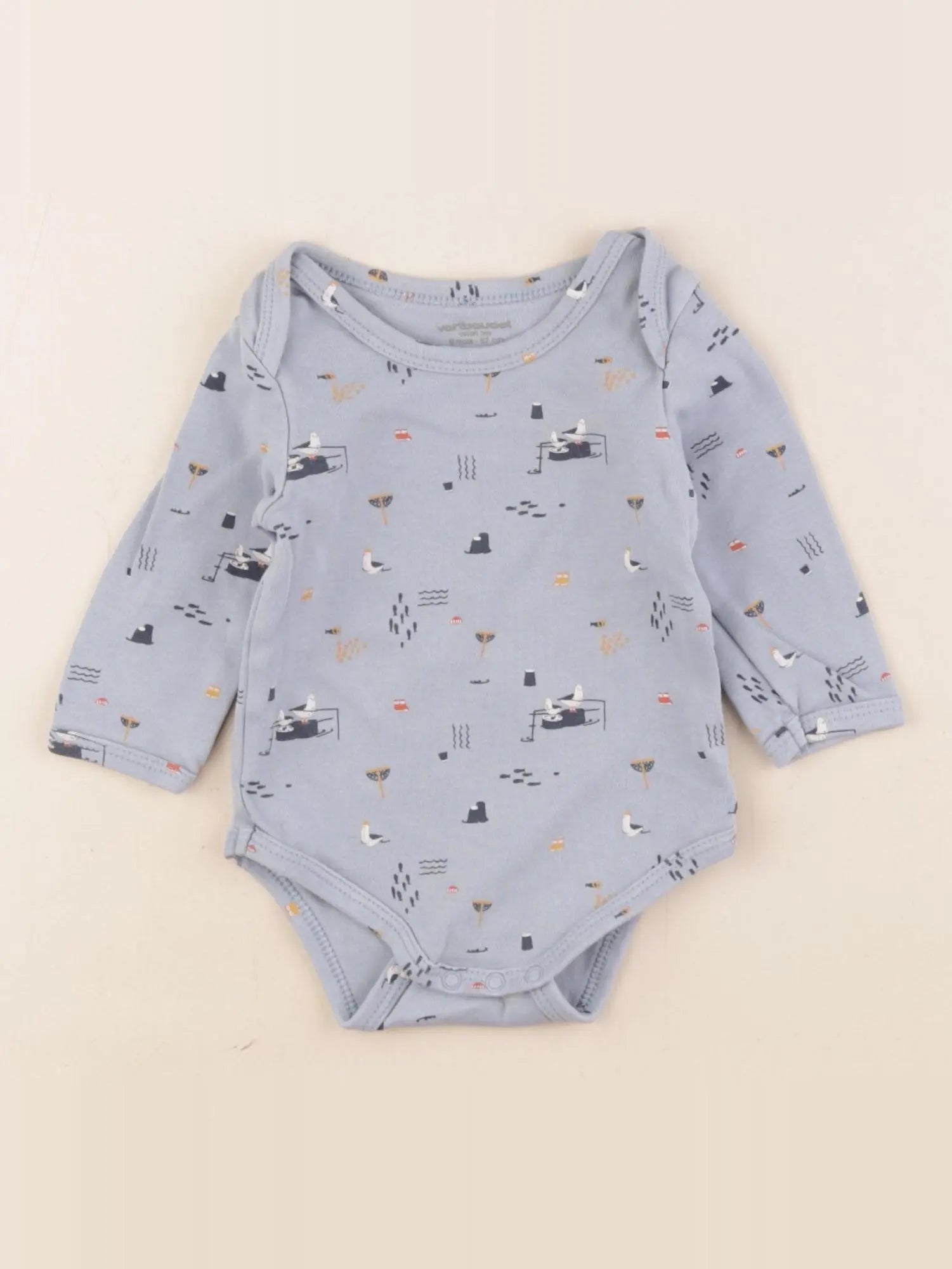 Vertbaudet - body bleu - 6 mois
