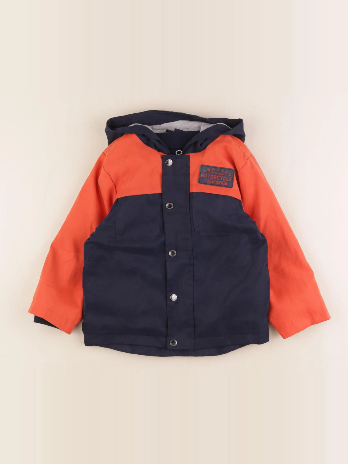 Vertbaudet - veste bleu, rouge - 3 ans