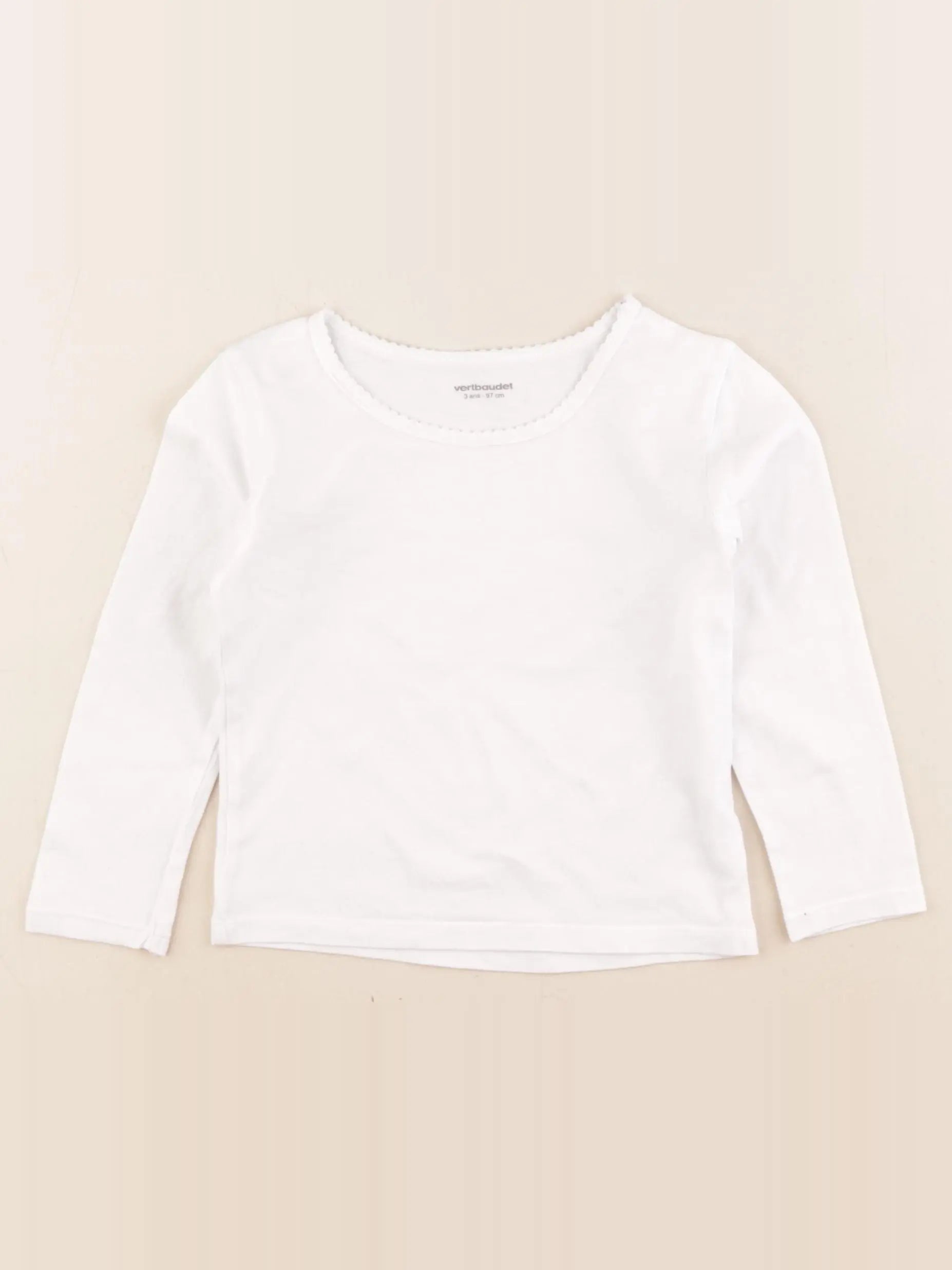 Vertbaudet - maillot de corps blanc - 3 ans