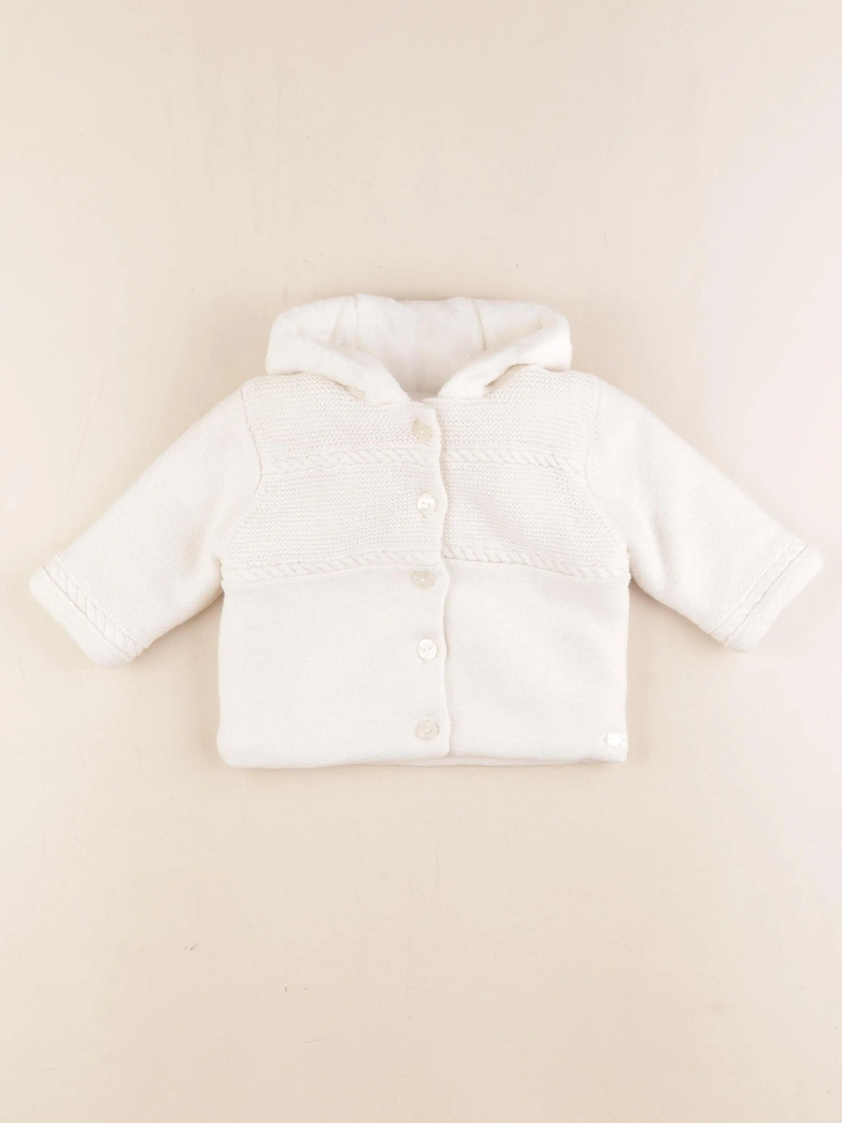 Tartine & Chocolat - veste doublé blanc - 6 mois