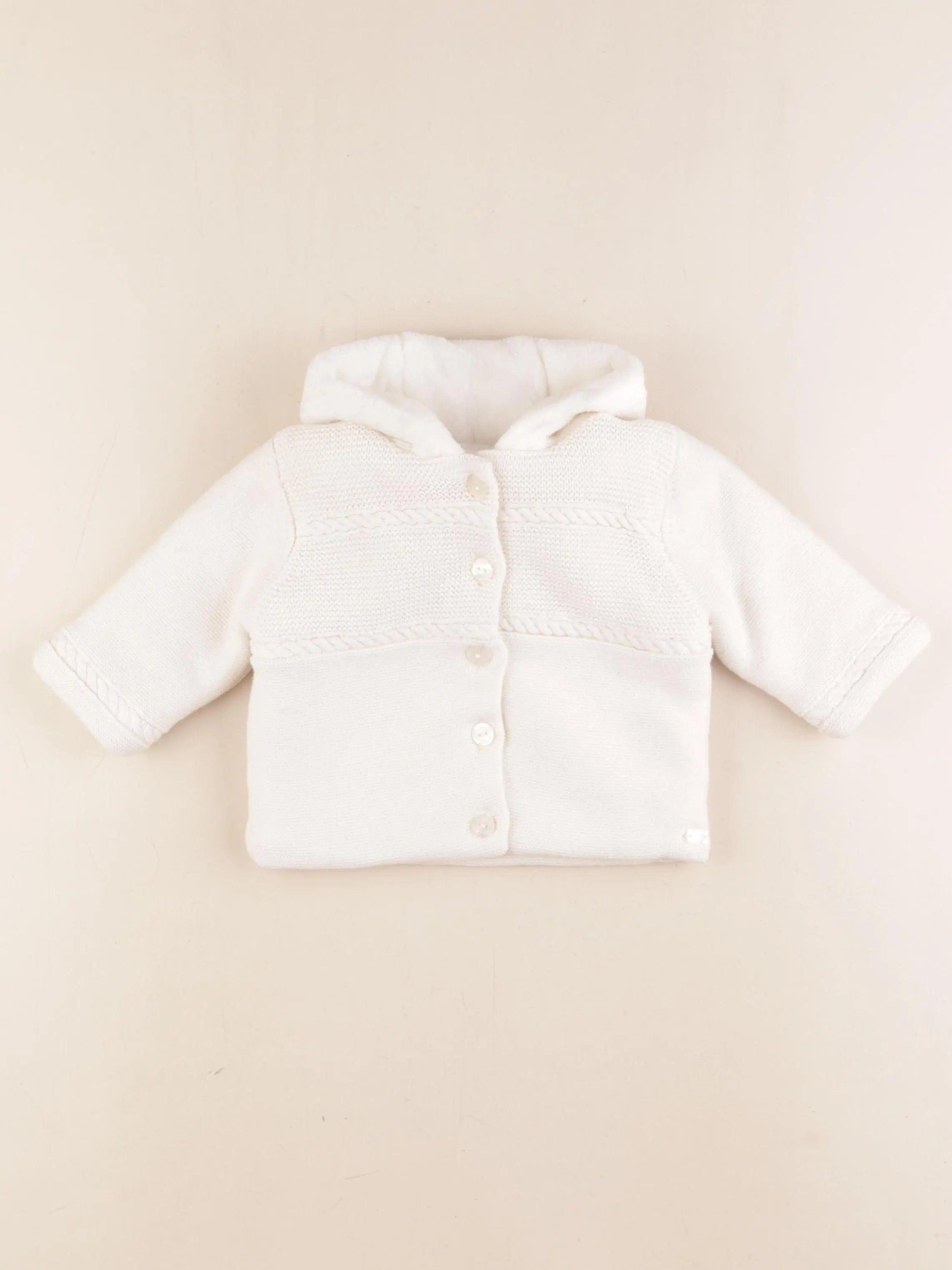 Tartine & Chocolat - veste doublé blanc - 6 mois