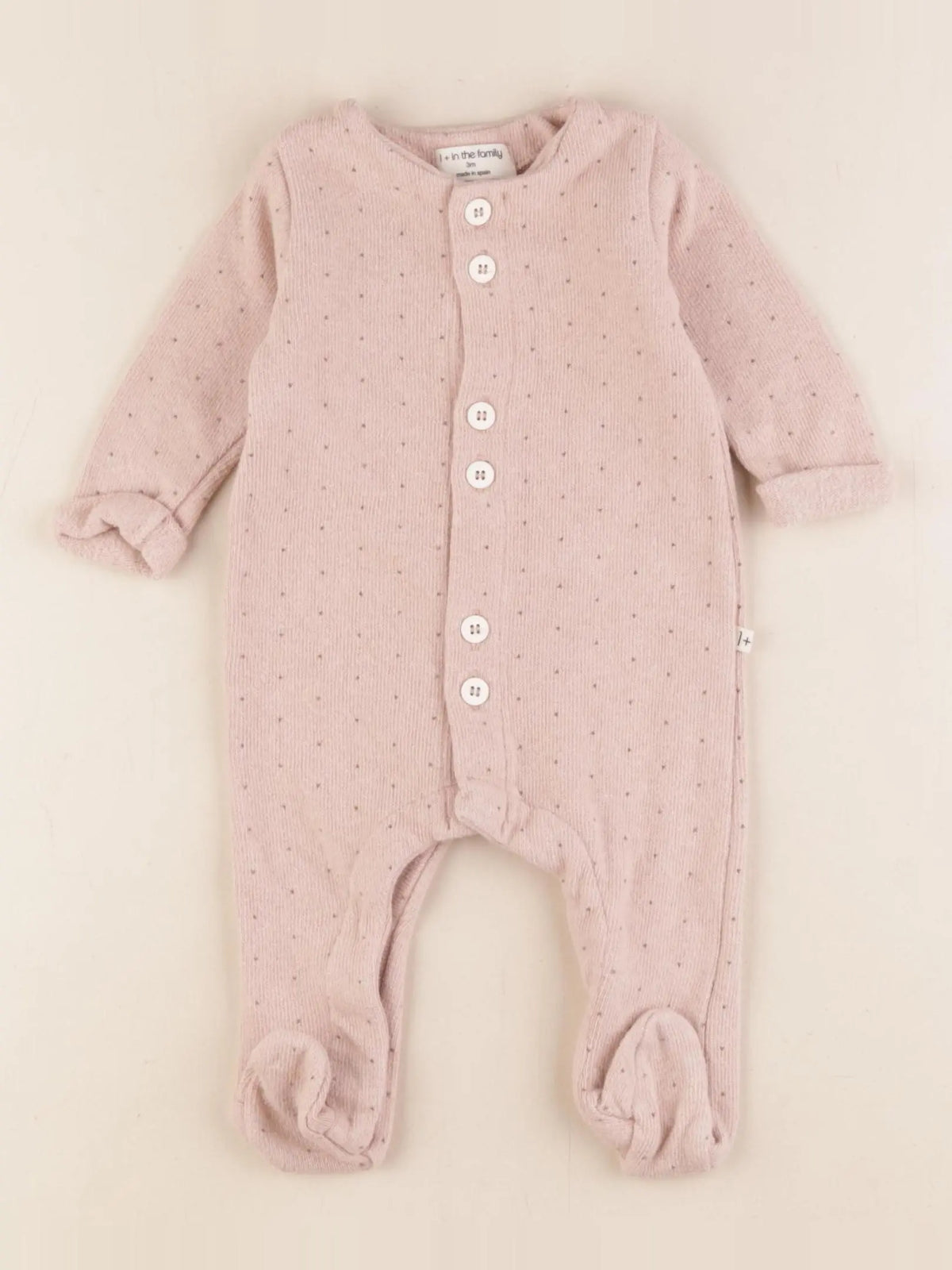1+ In the family - combinaison rose - 3 mois