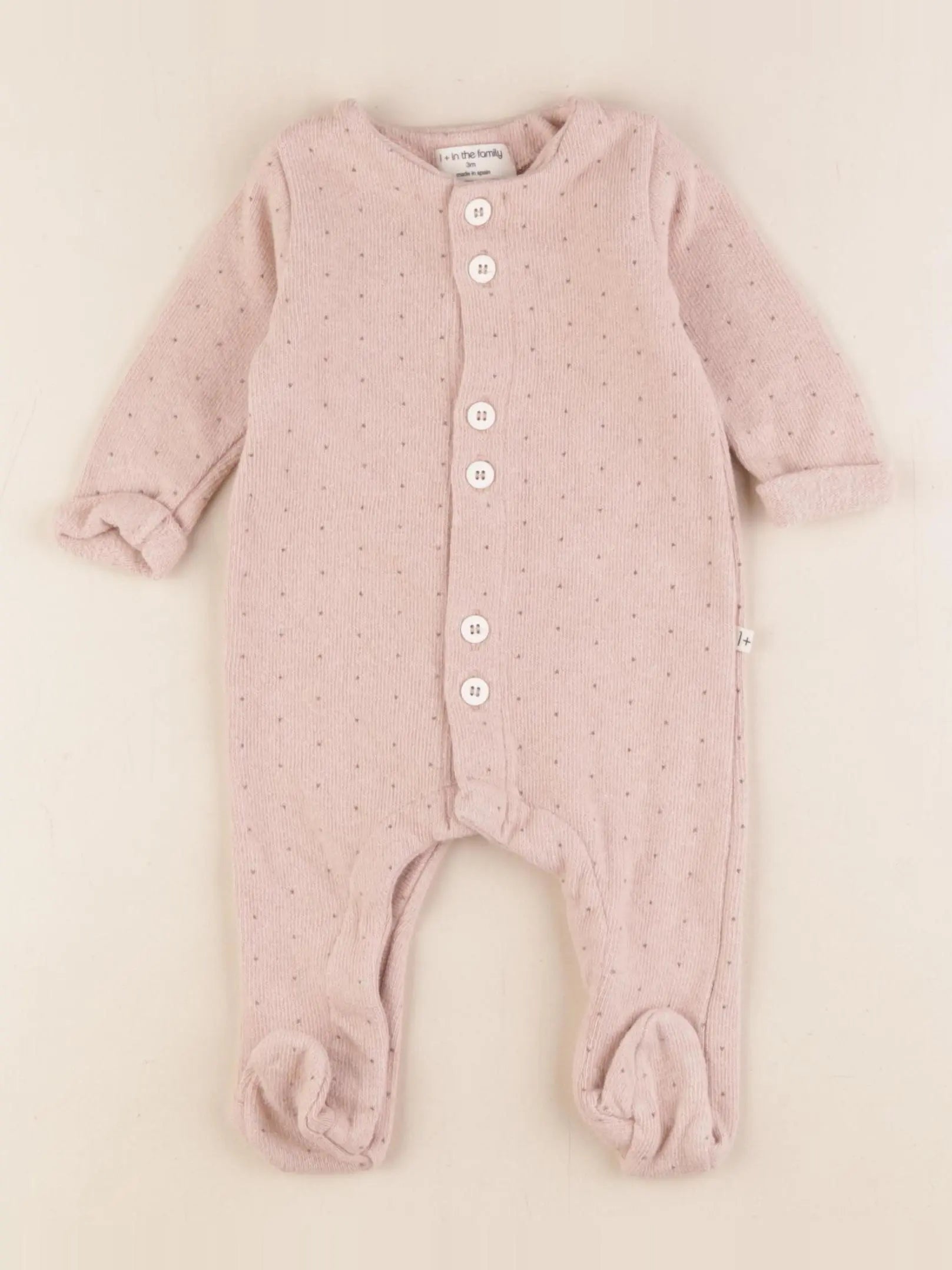 1+ In the family - combinaison rose - 3 mois
