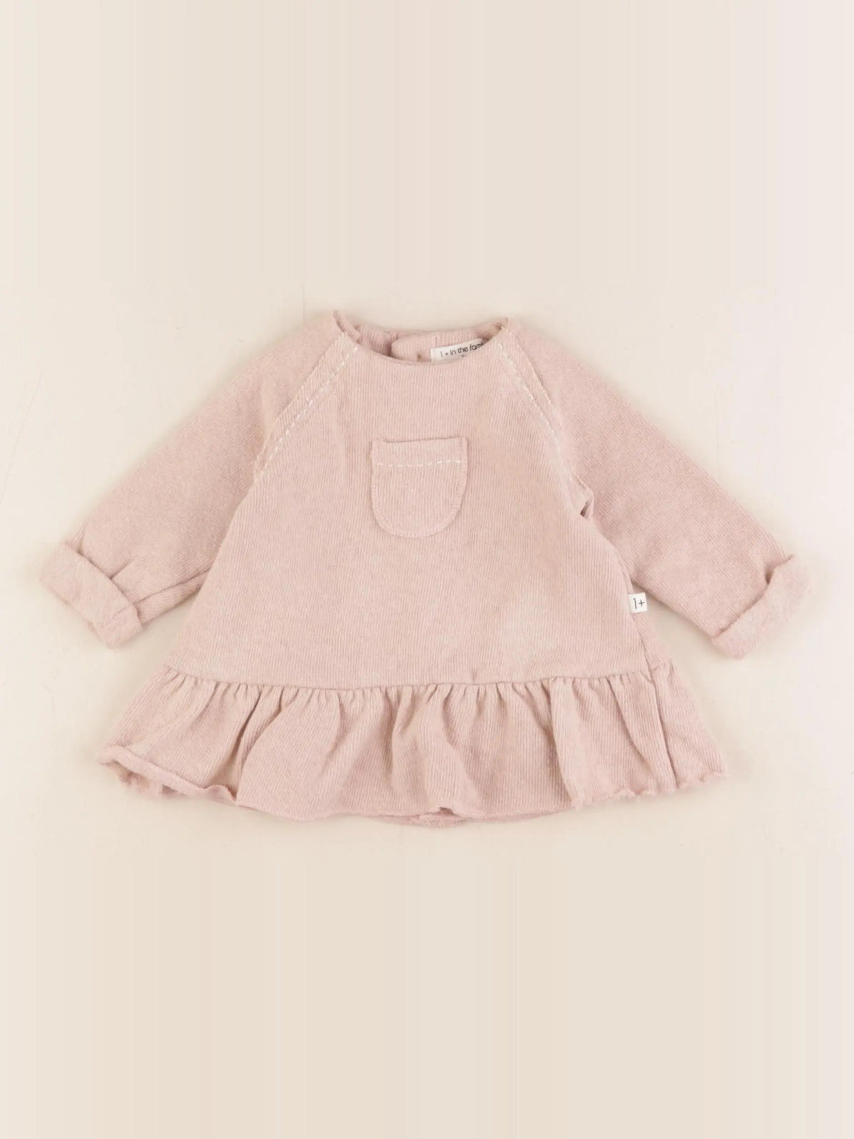 1+ In the family - robe rose - 3 mois
