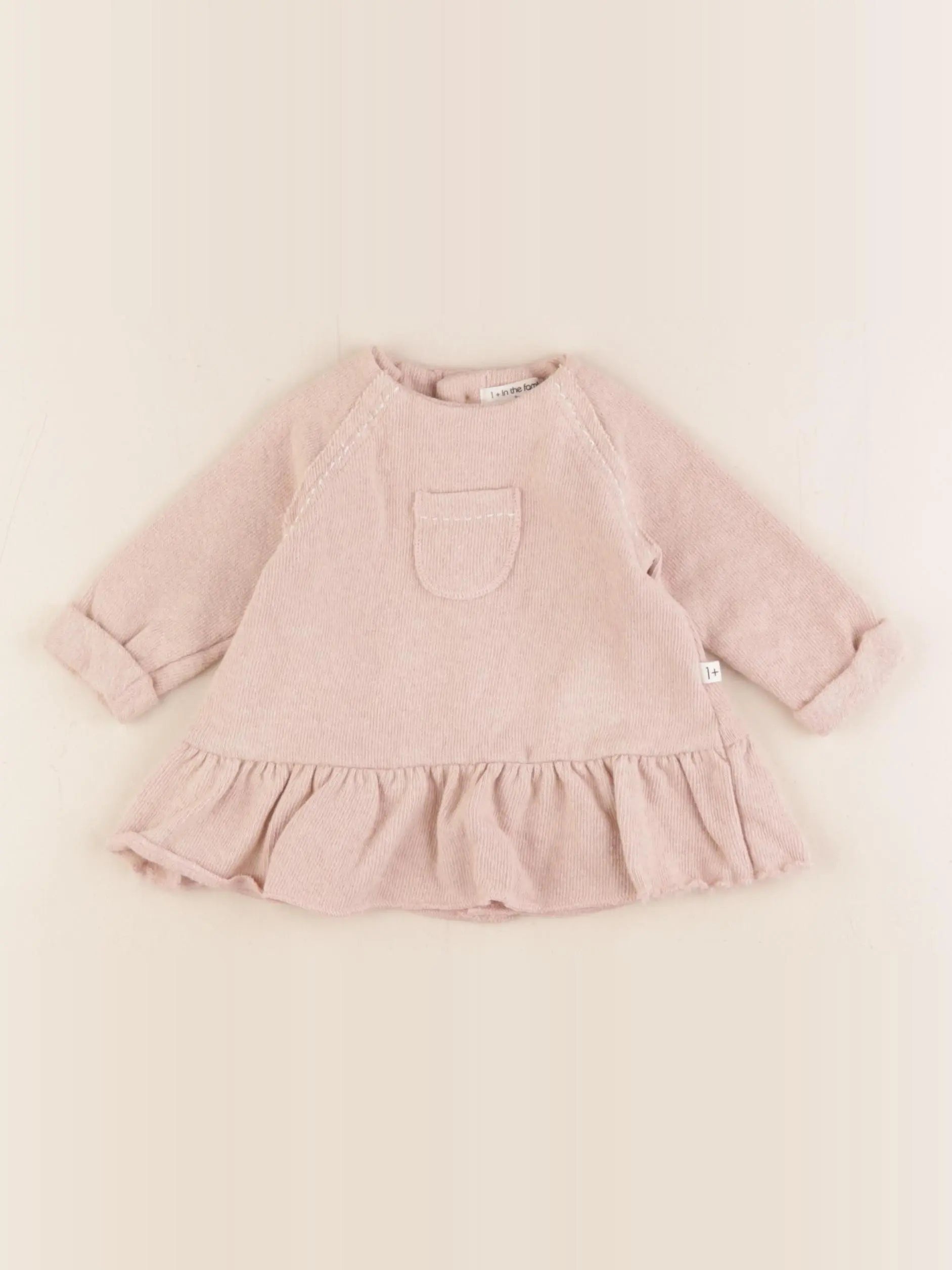 1+ In the family - robe rose - 3 mois