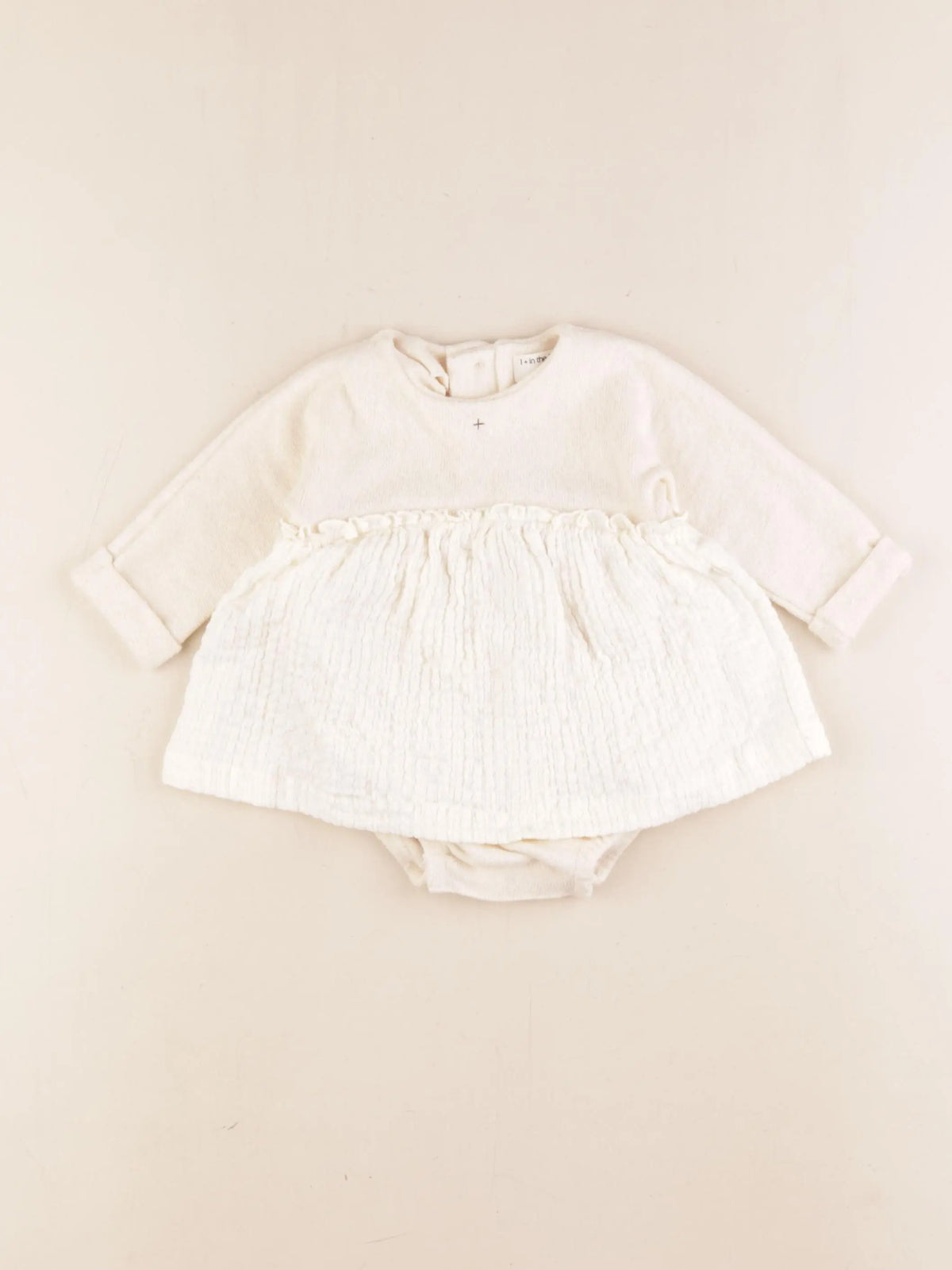 1+ In the family - robe blanc - 3 mois