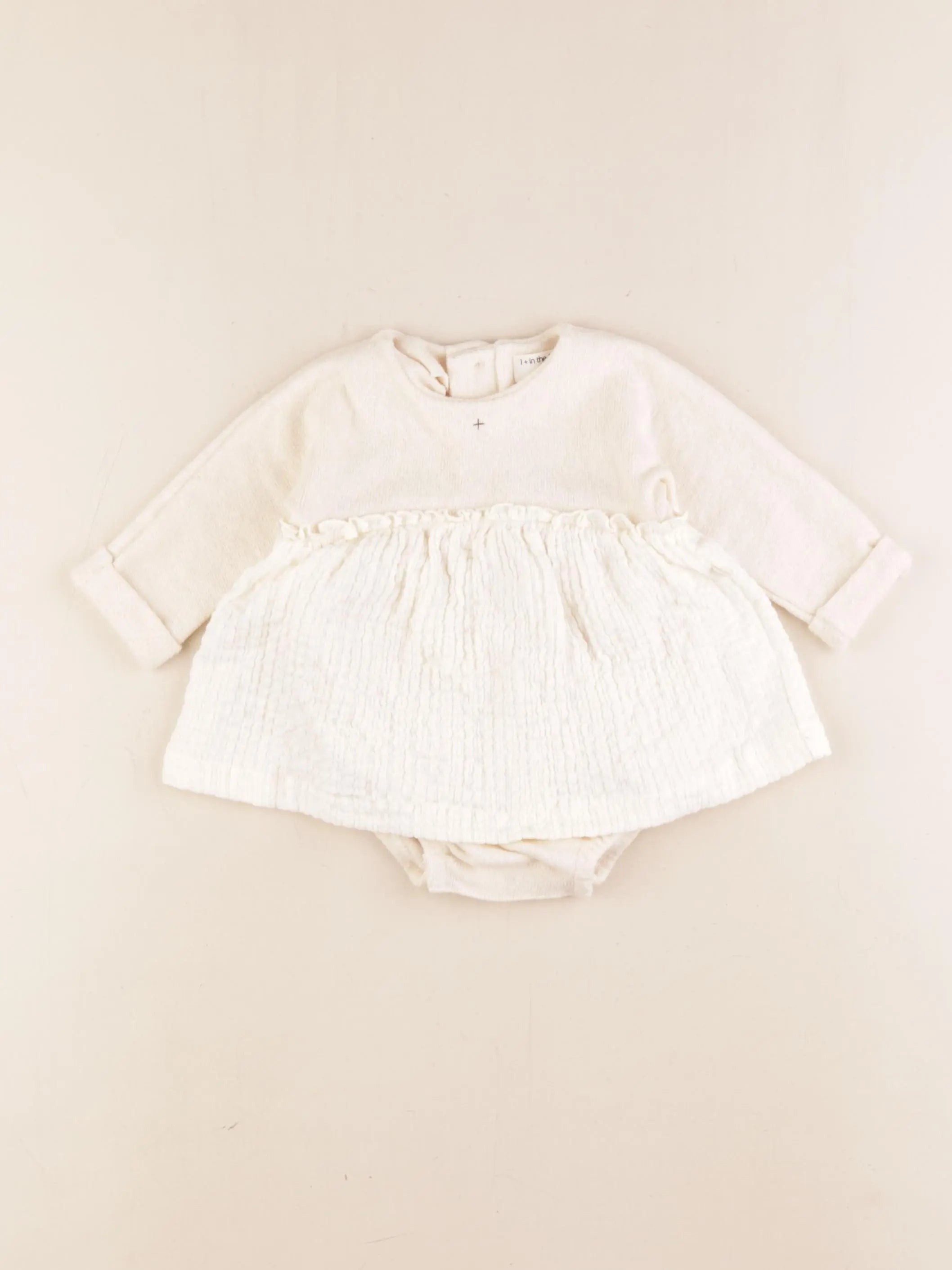 1+ In the family - robe blanc - 3 mois