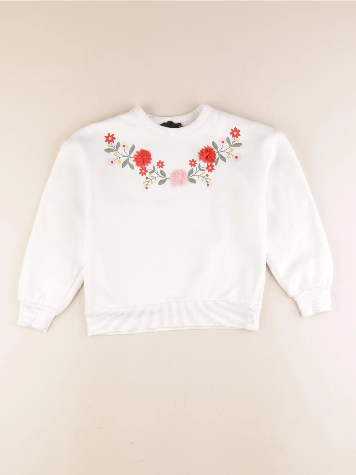 Monoprix - sweat blanc - 10 ans