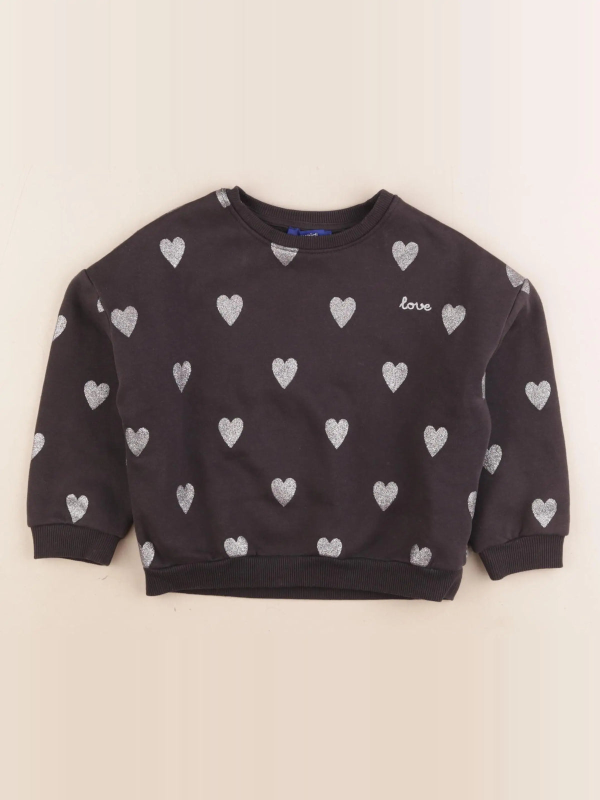 Okaidi - sweat gris, argent - 3 ans
