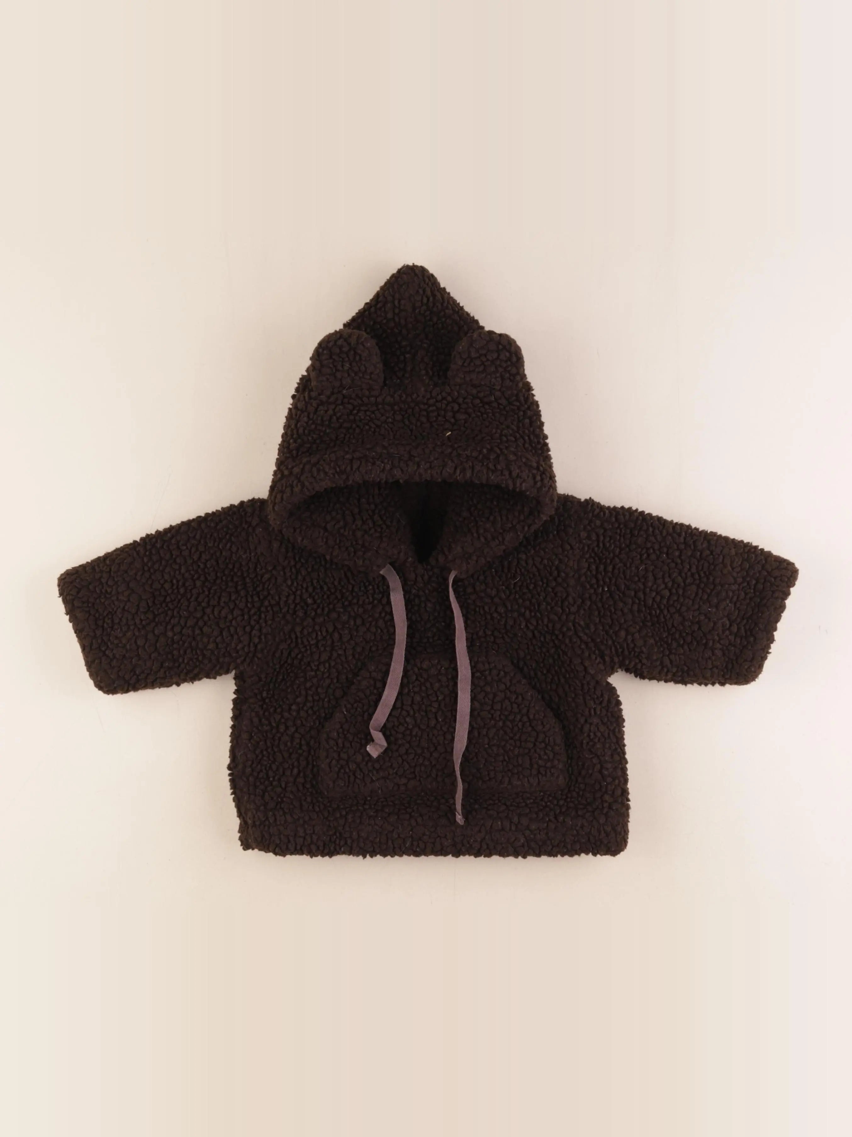 Frangin Frangine - burnou marron - 6/9 mois