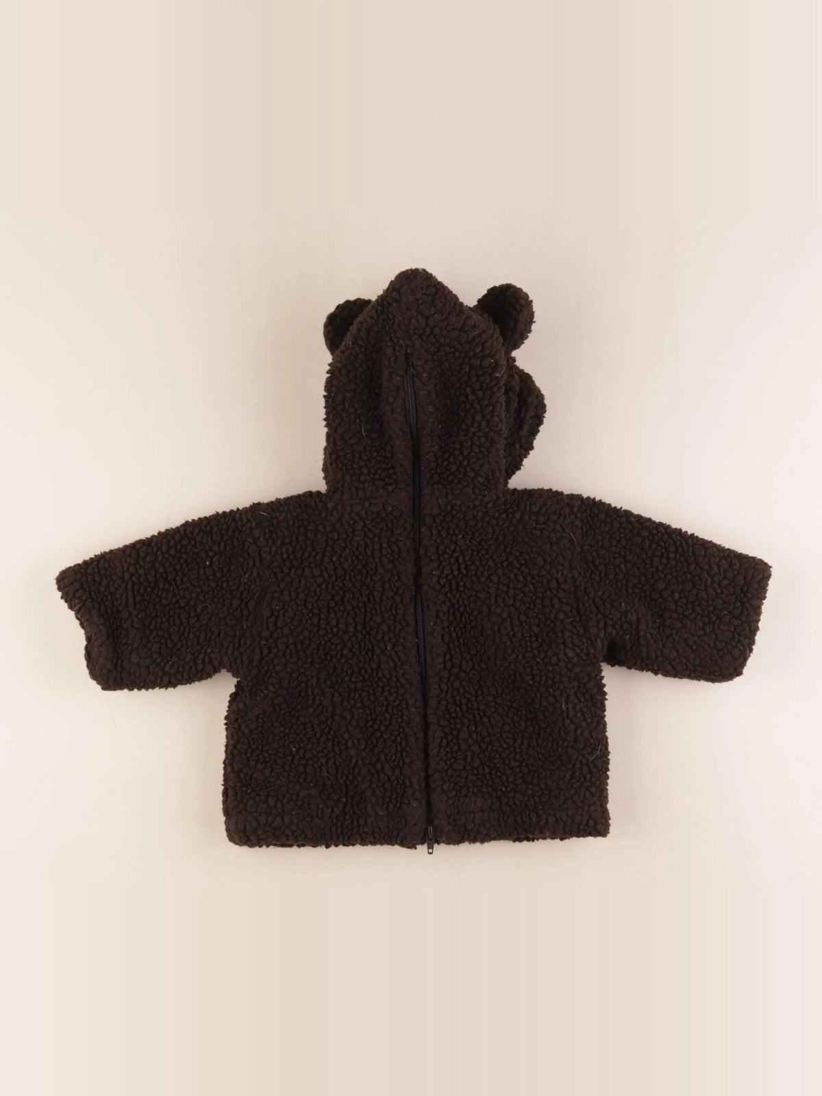 Frangin Frangine - burnou marron - 6/9 mois