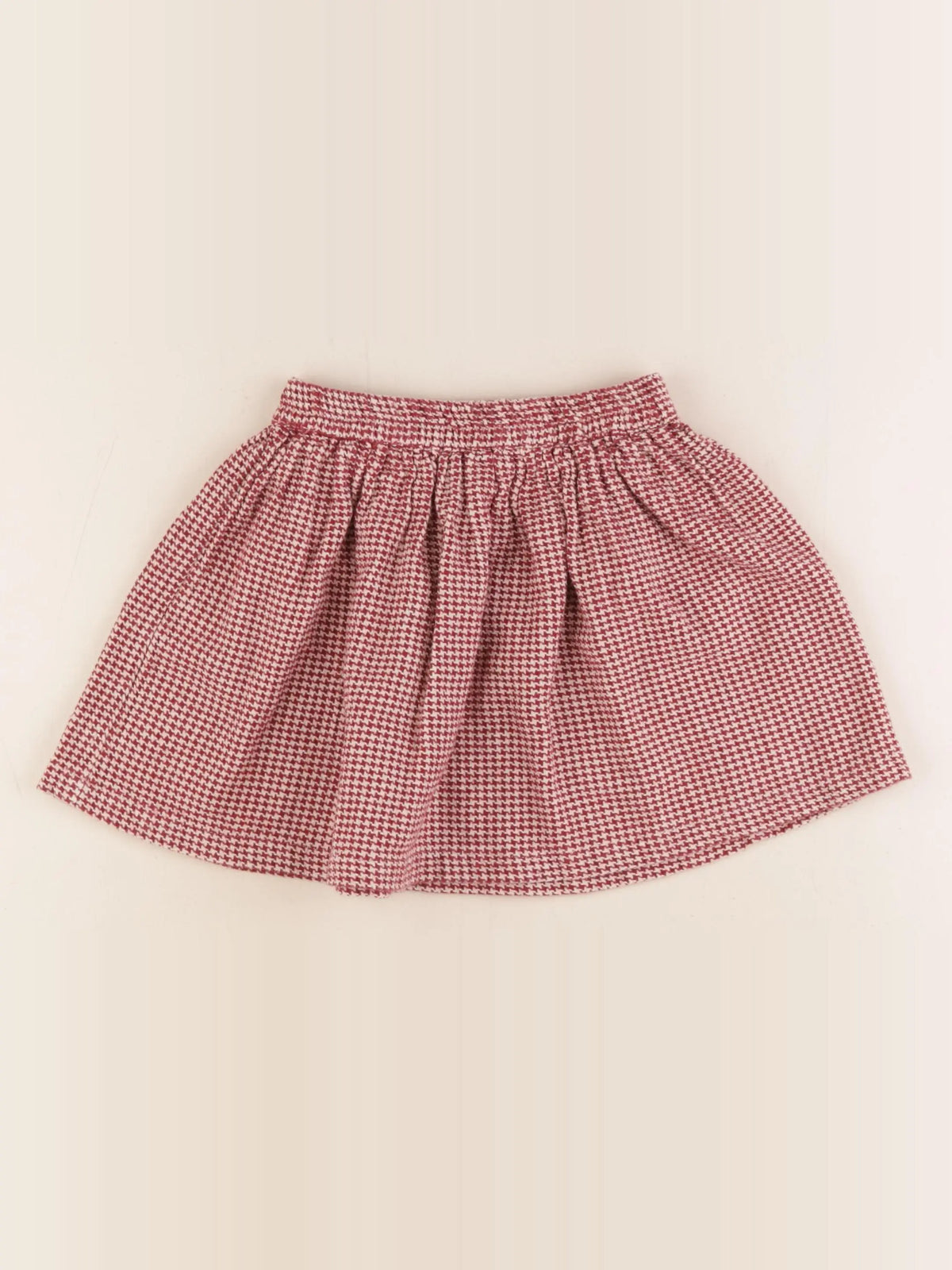 Lililotte - jupe rouge, beige - 8 ans
