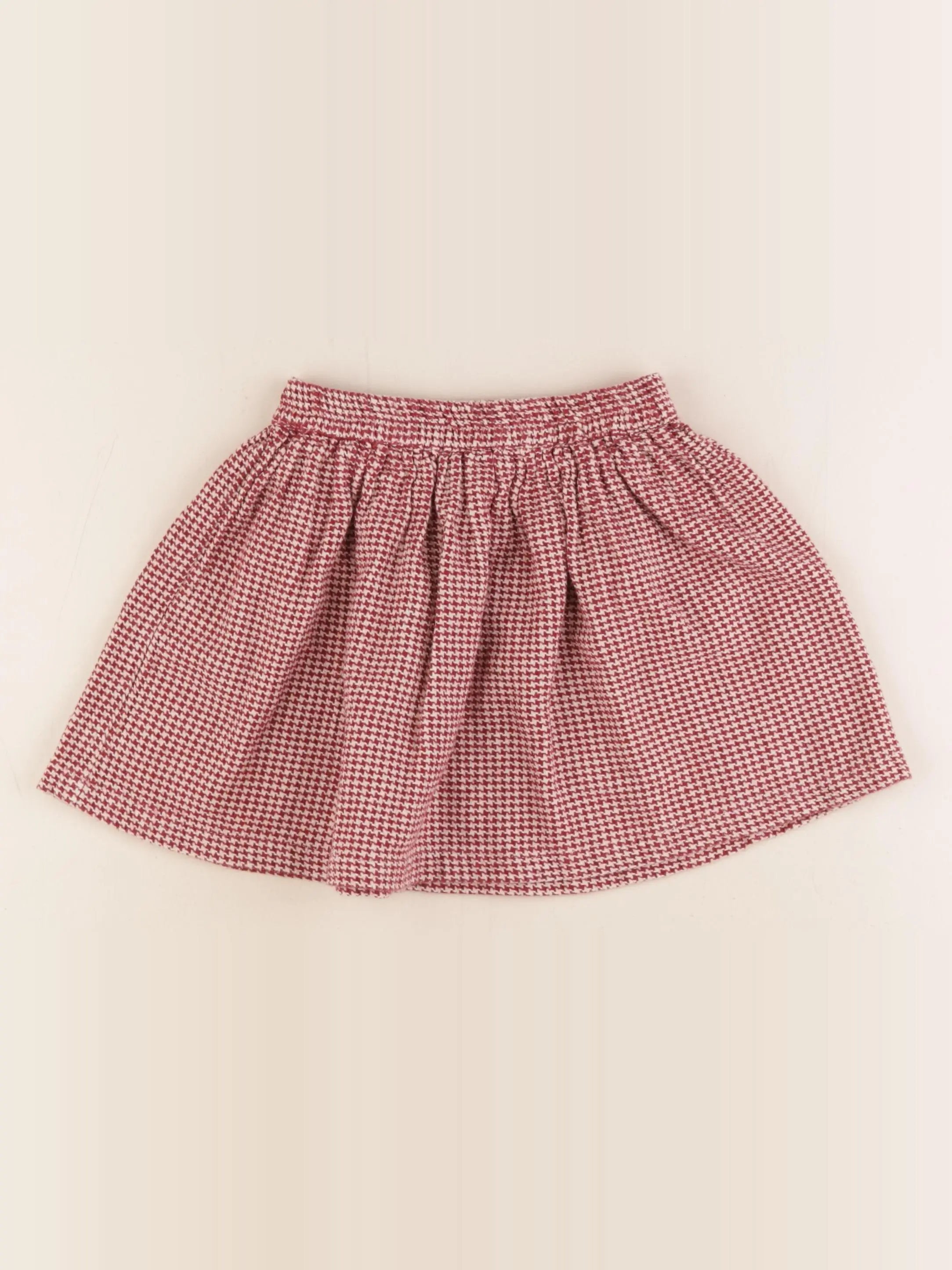 Lililotte - jupe rouge, beige - 8 ans