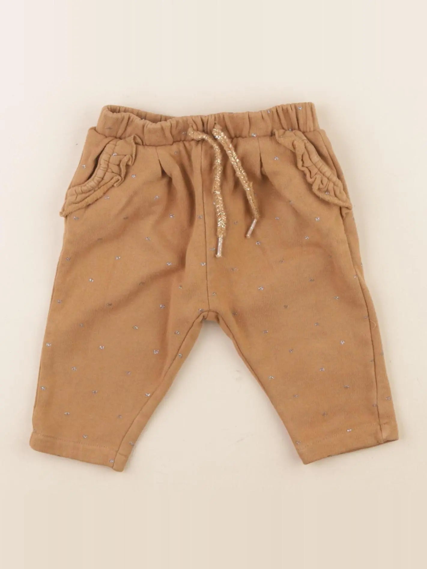 Vertbaudet - jogging marron, argent - 6 mois