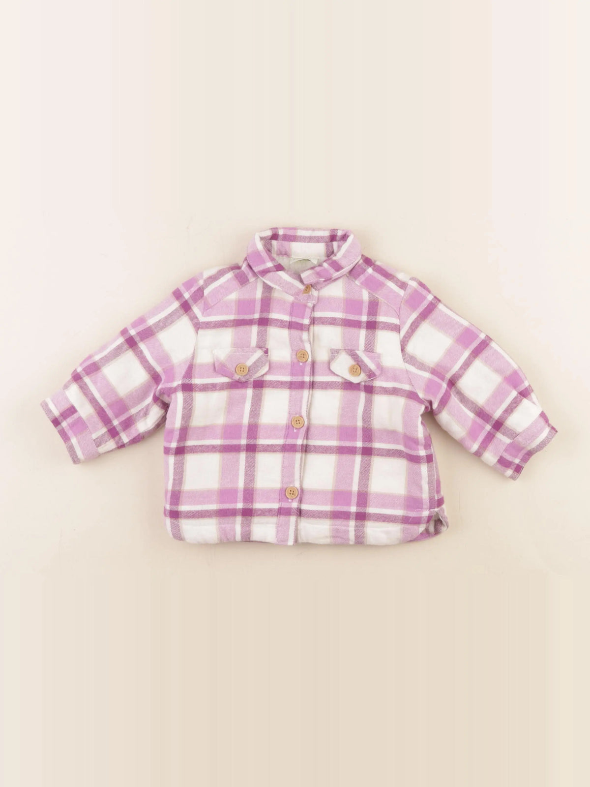 Tape à l'oeil - chemise violet, blanc - 6 mois