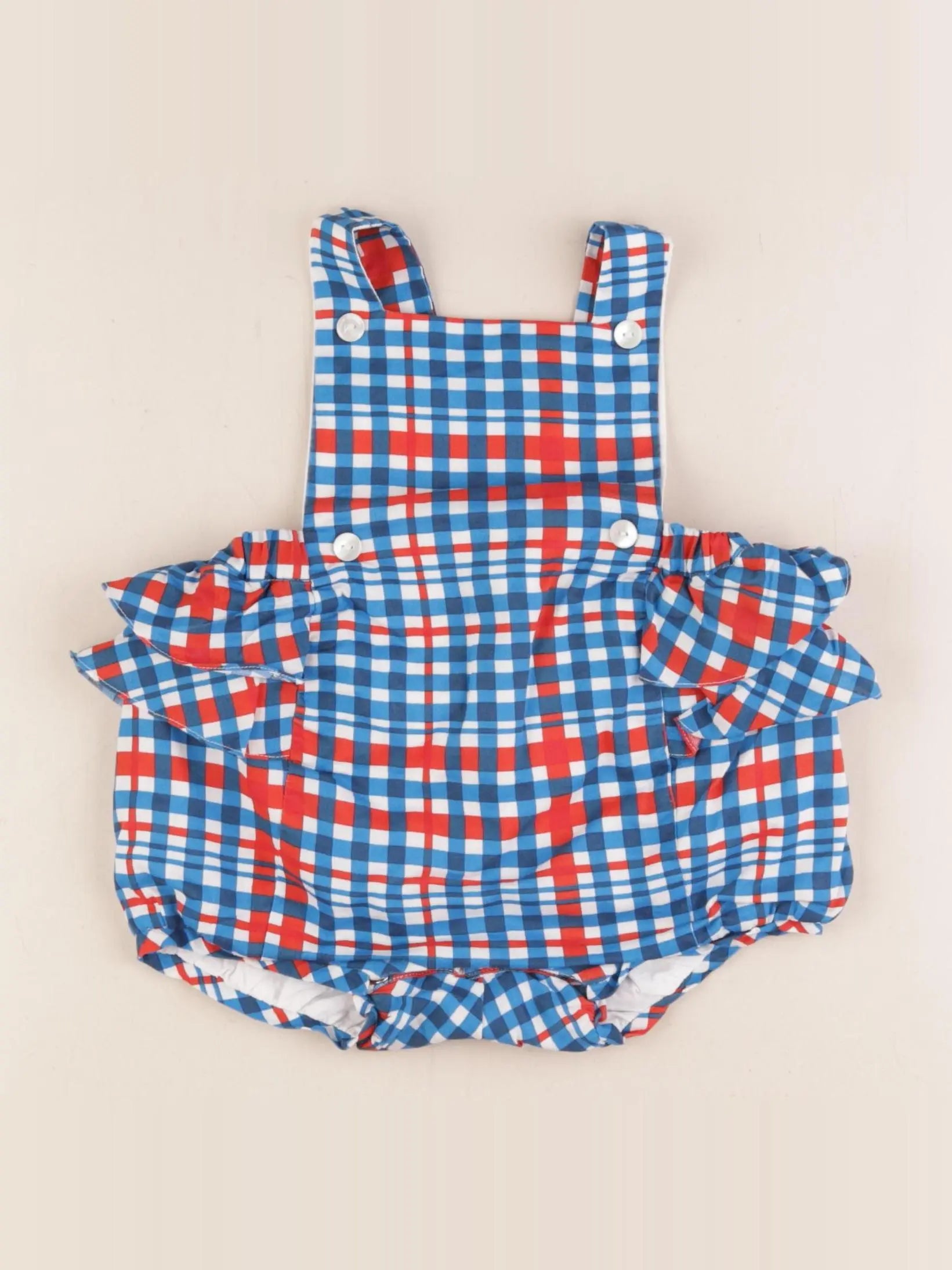 Jacadi - combinaison bleu, rouge - 6 mois