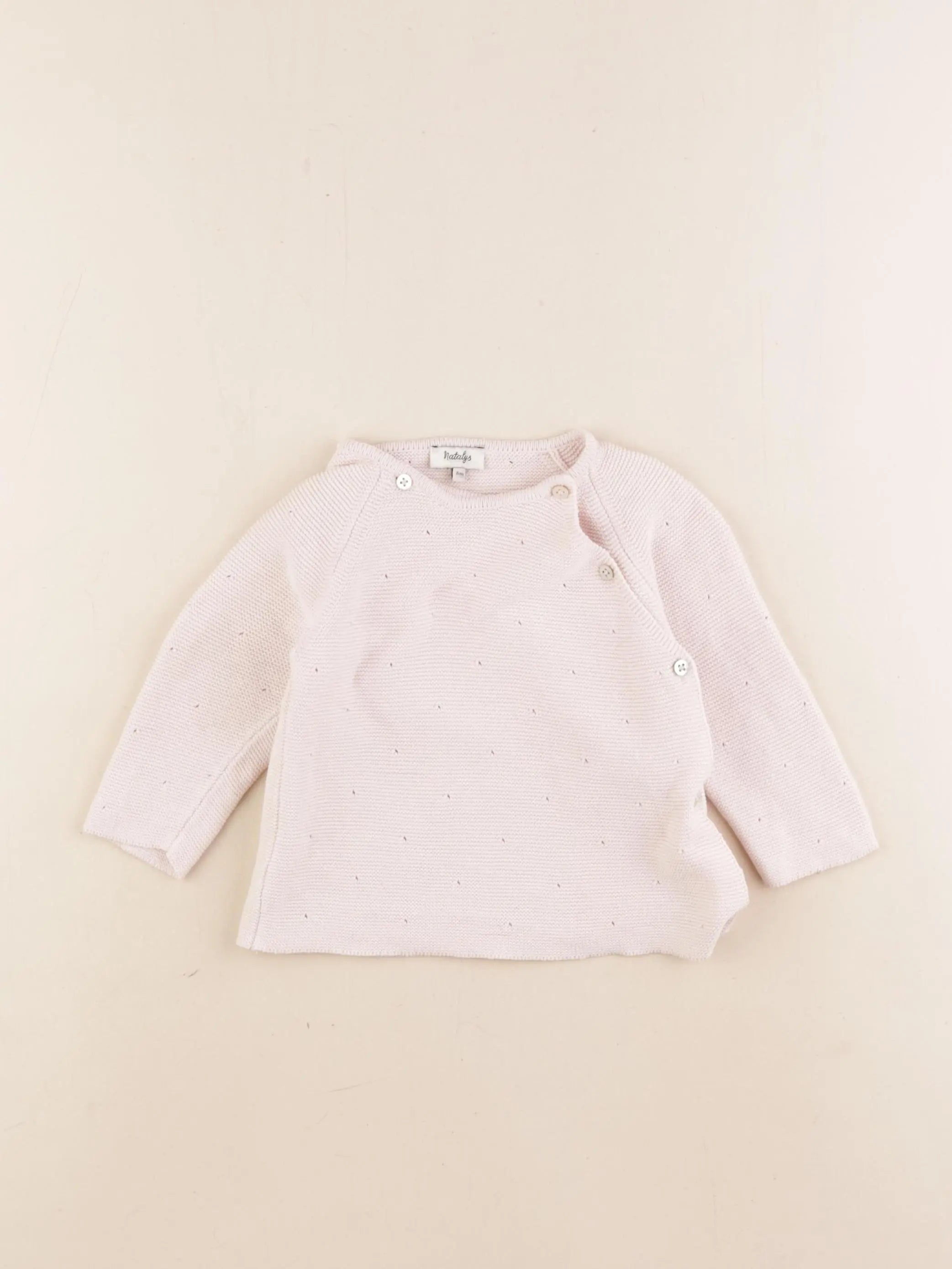 Natalys - pull rose - 6 mois