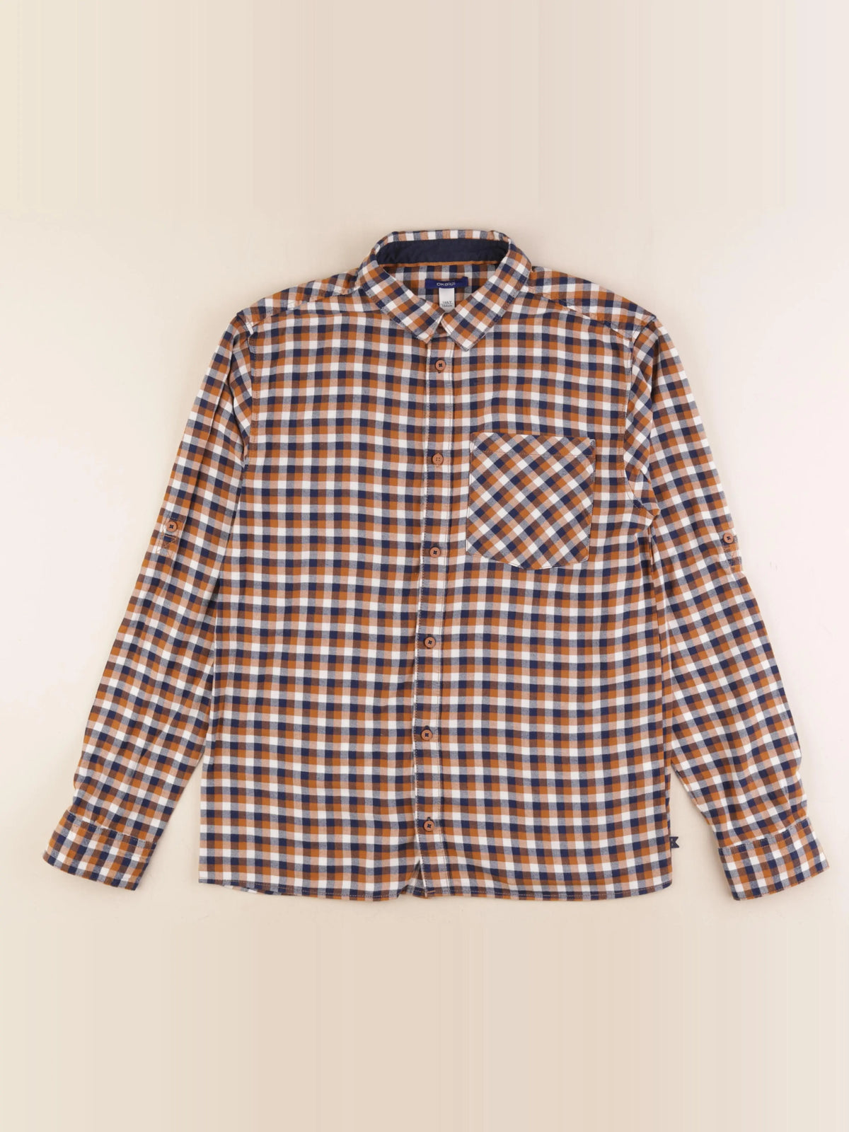 Okaidi - chemise bleu, marron - 14 ans