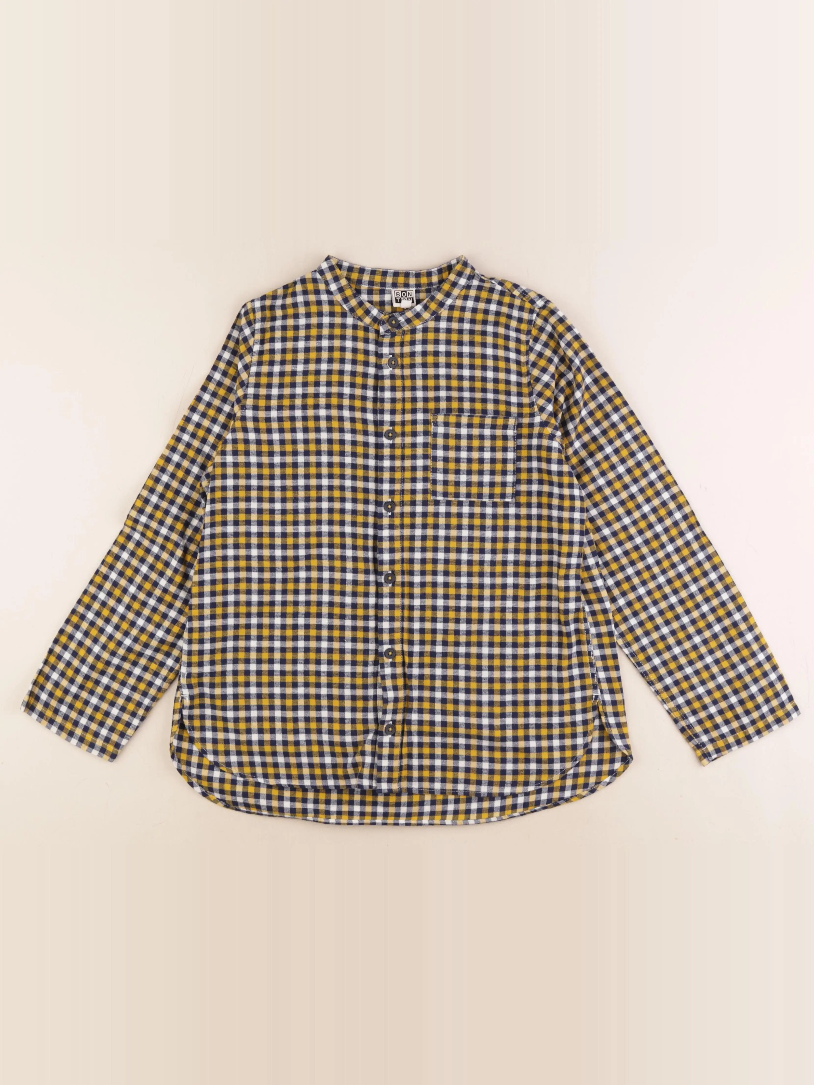 Bonton - chemise jaune, bleu - 12 ans