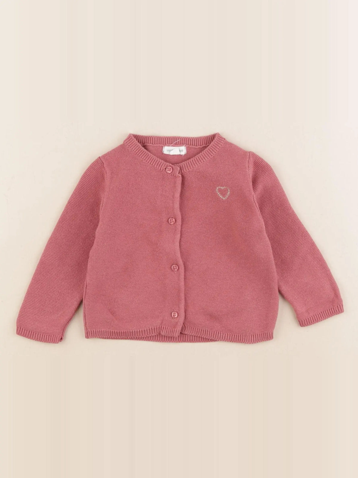 Vertbaudet - gilet rose - 6 mois
