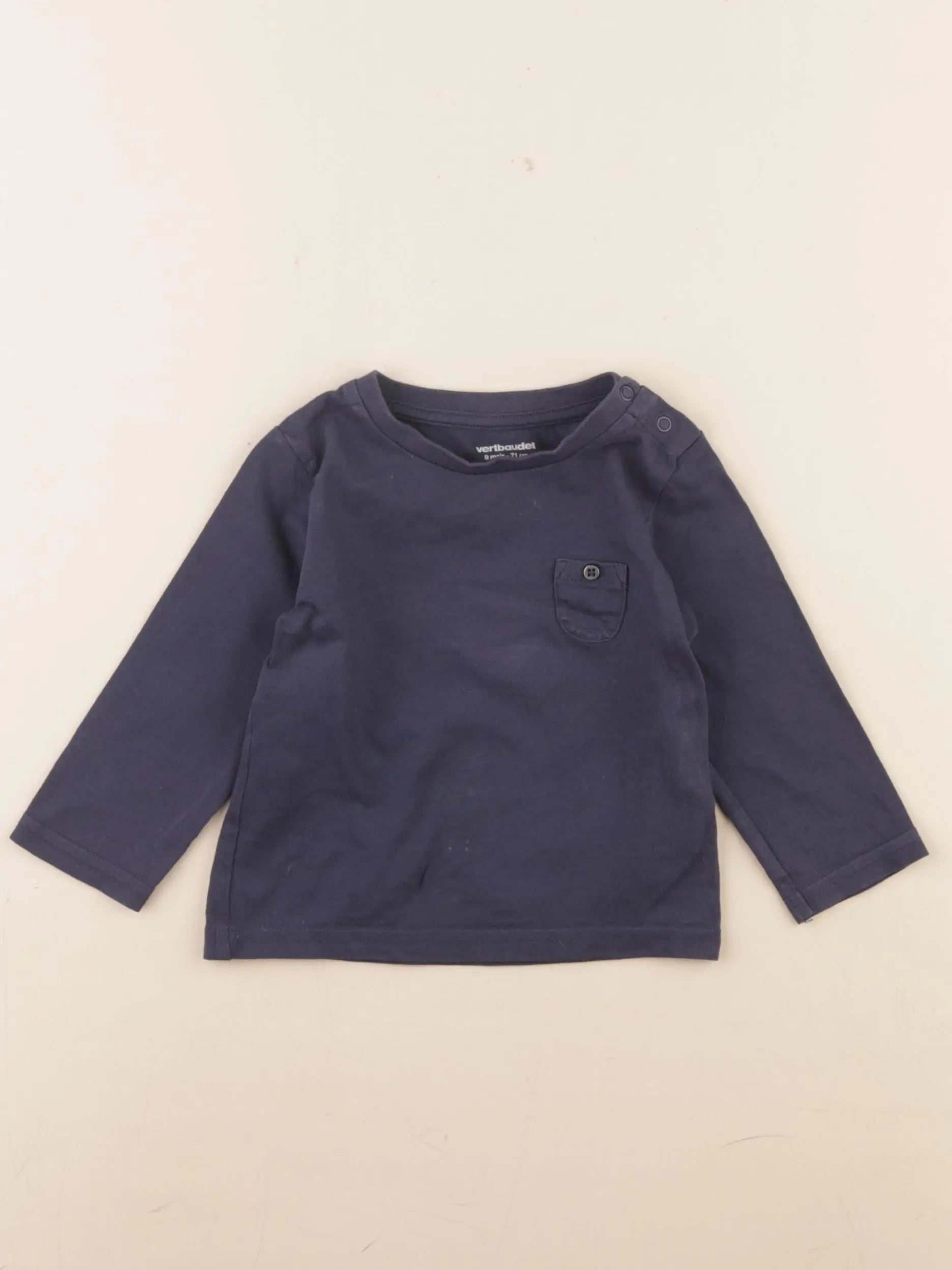 Vertbaudet - tee-shirt bleu - 9 mois