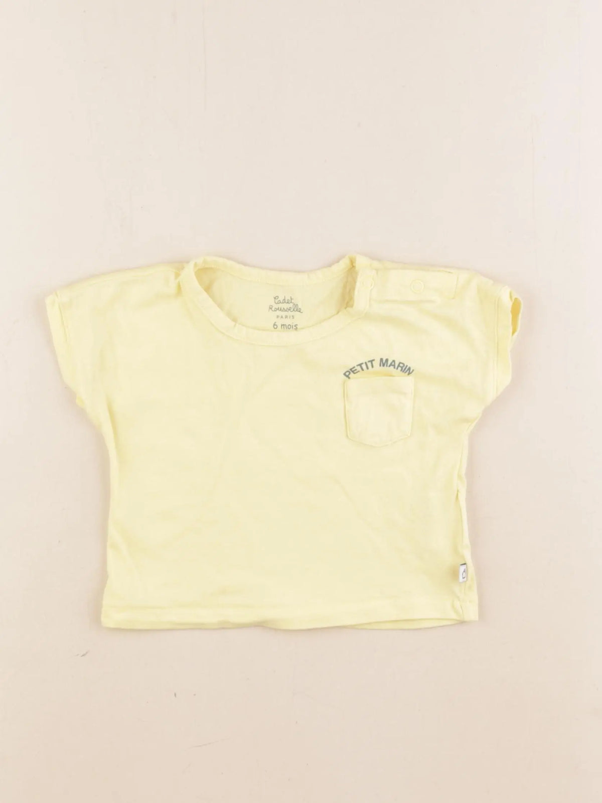 Cadet Rousselle - tee-shirt jaune - 6 mois