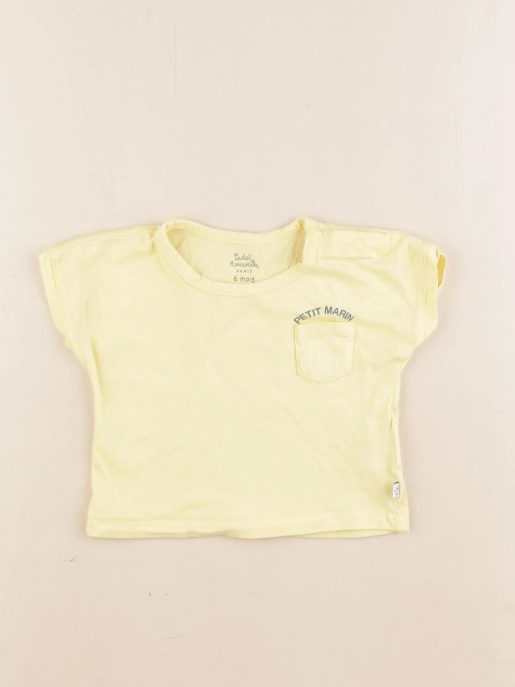Cadet Rousselle - tee-shirt jaune - 6 mois