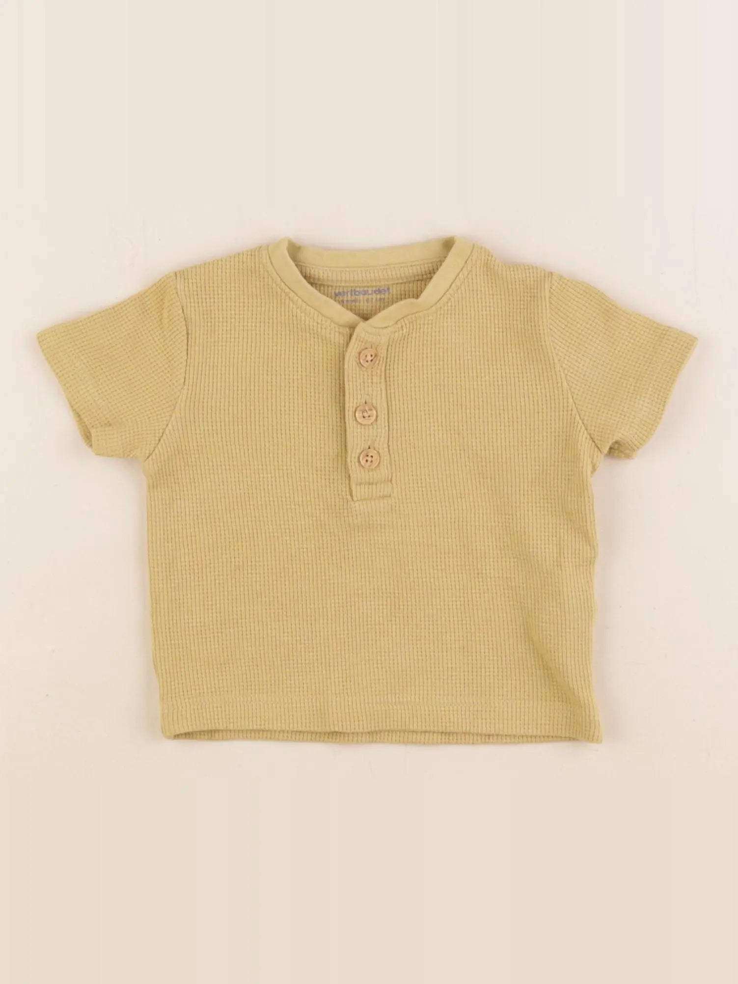 Vertbaudet - tee-shirt jaune - 6 mois
