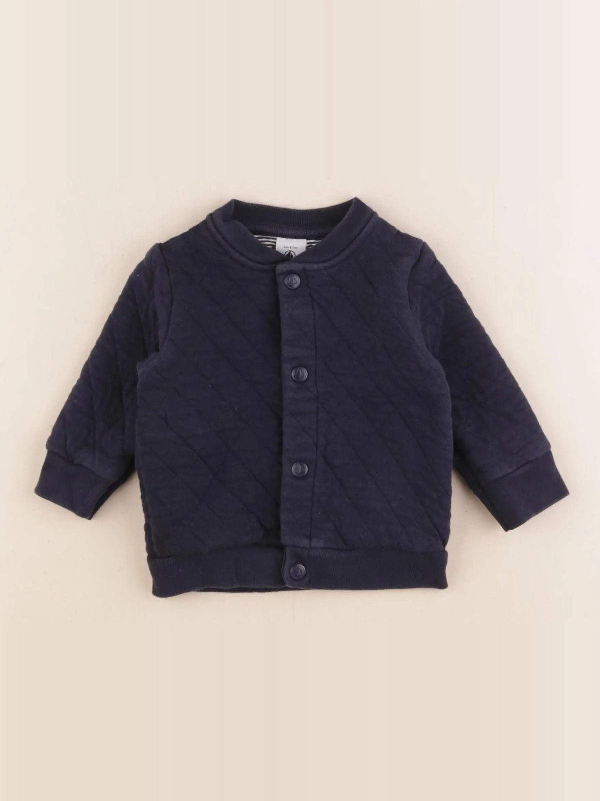 Petit Bateau - sweat bleu - 6 mois