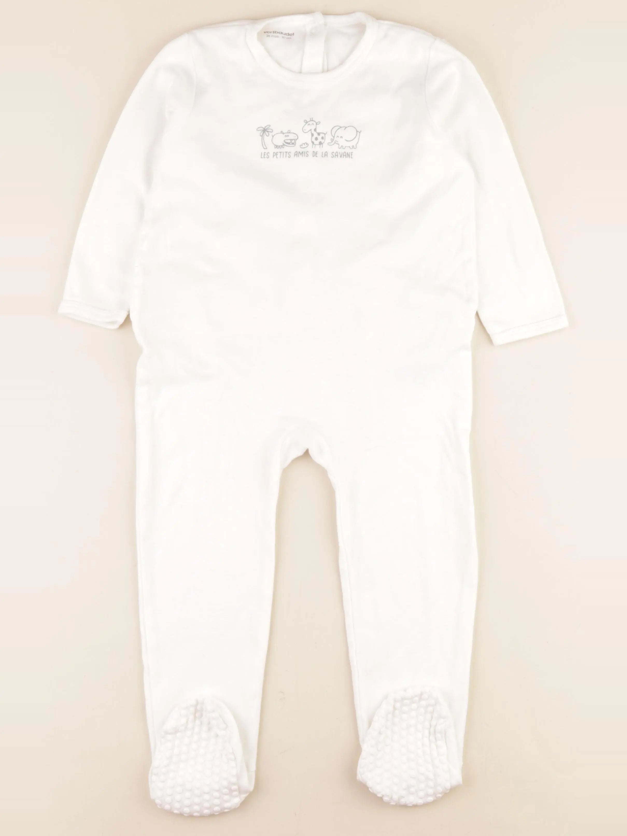 Vertbaudet - pyjama coton blanc - 36 mois