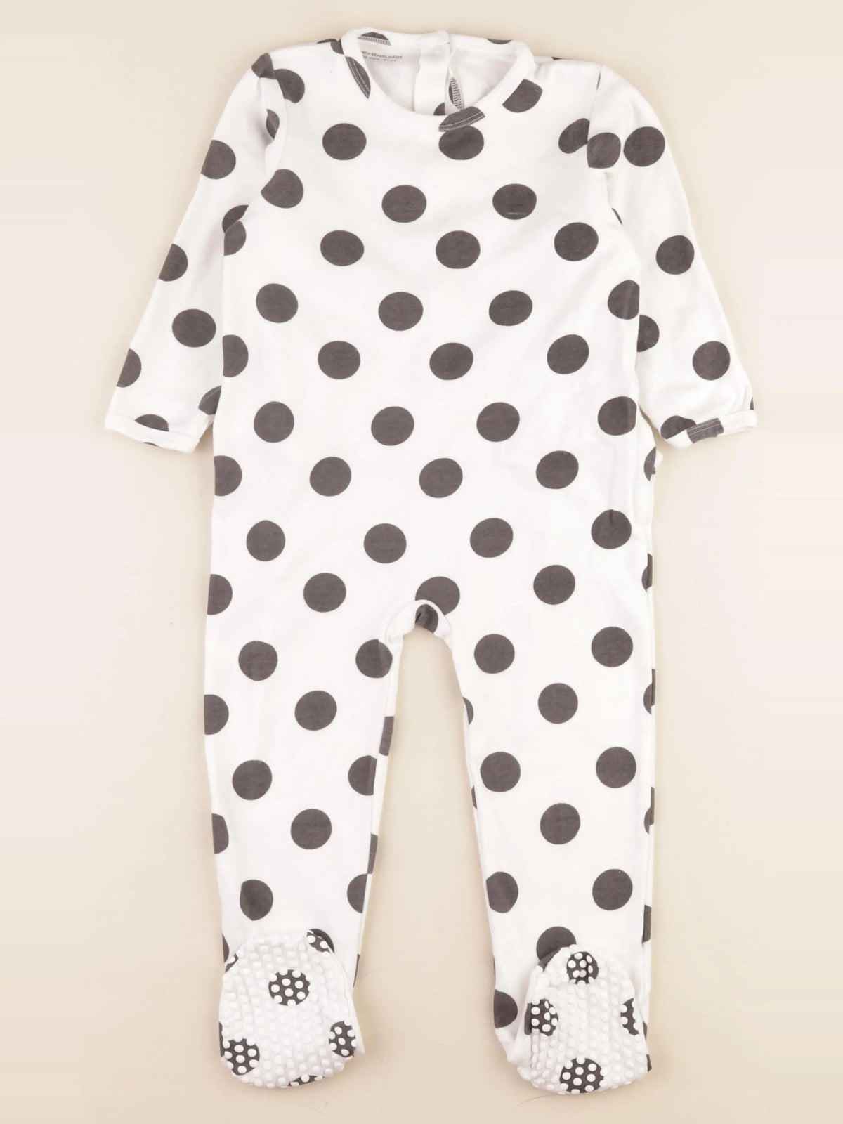 Vertbaudet - pyjama coton blanc, noir - 36 mois