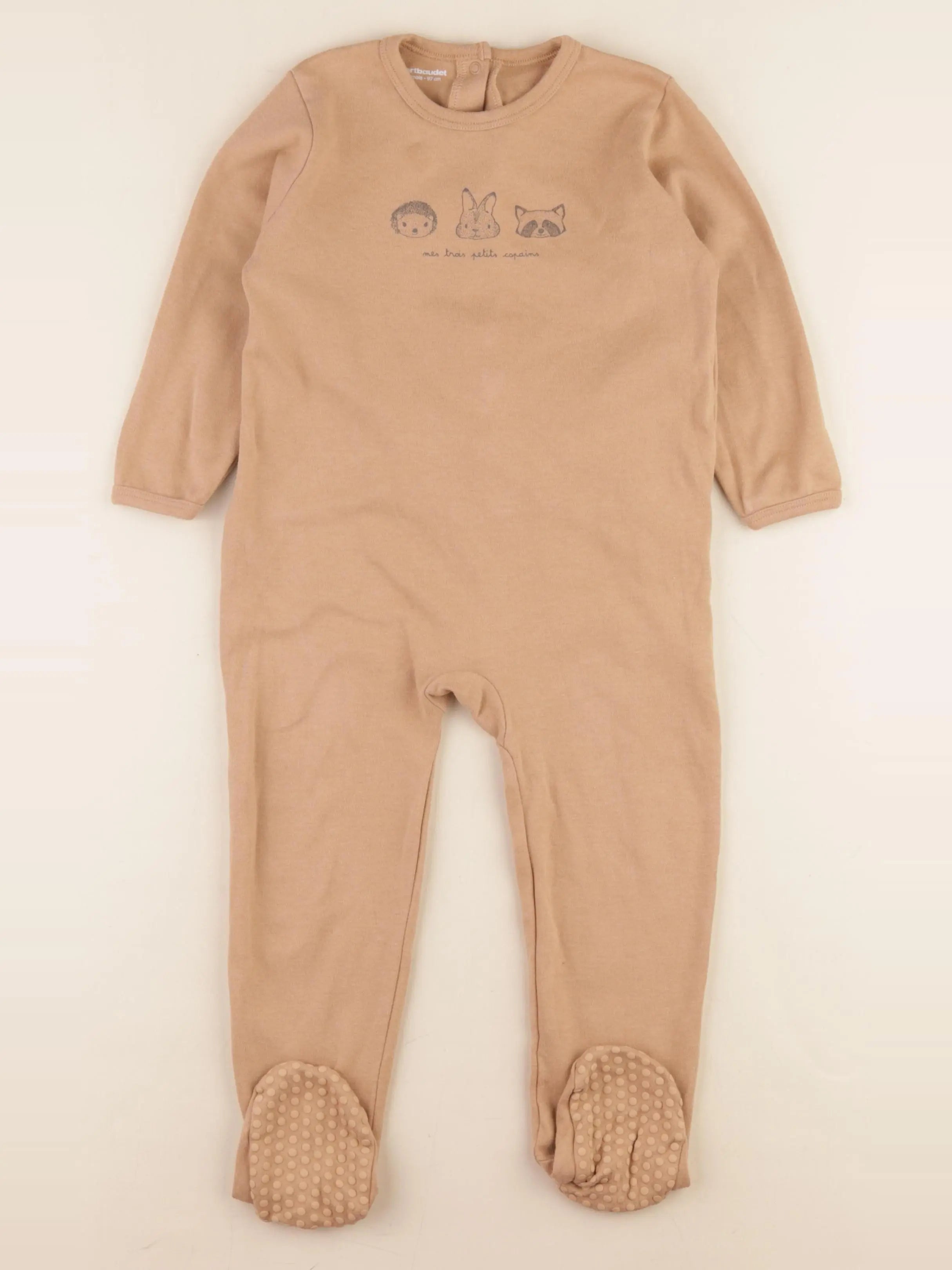 Vertbaudet - pyjama coton marron - 36 mois