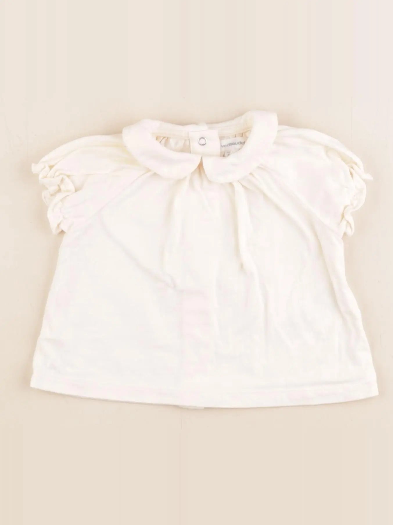 Vertbaudet - tee-shirt beige - 6 mois