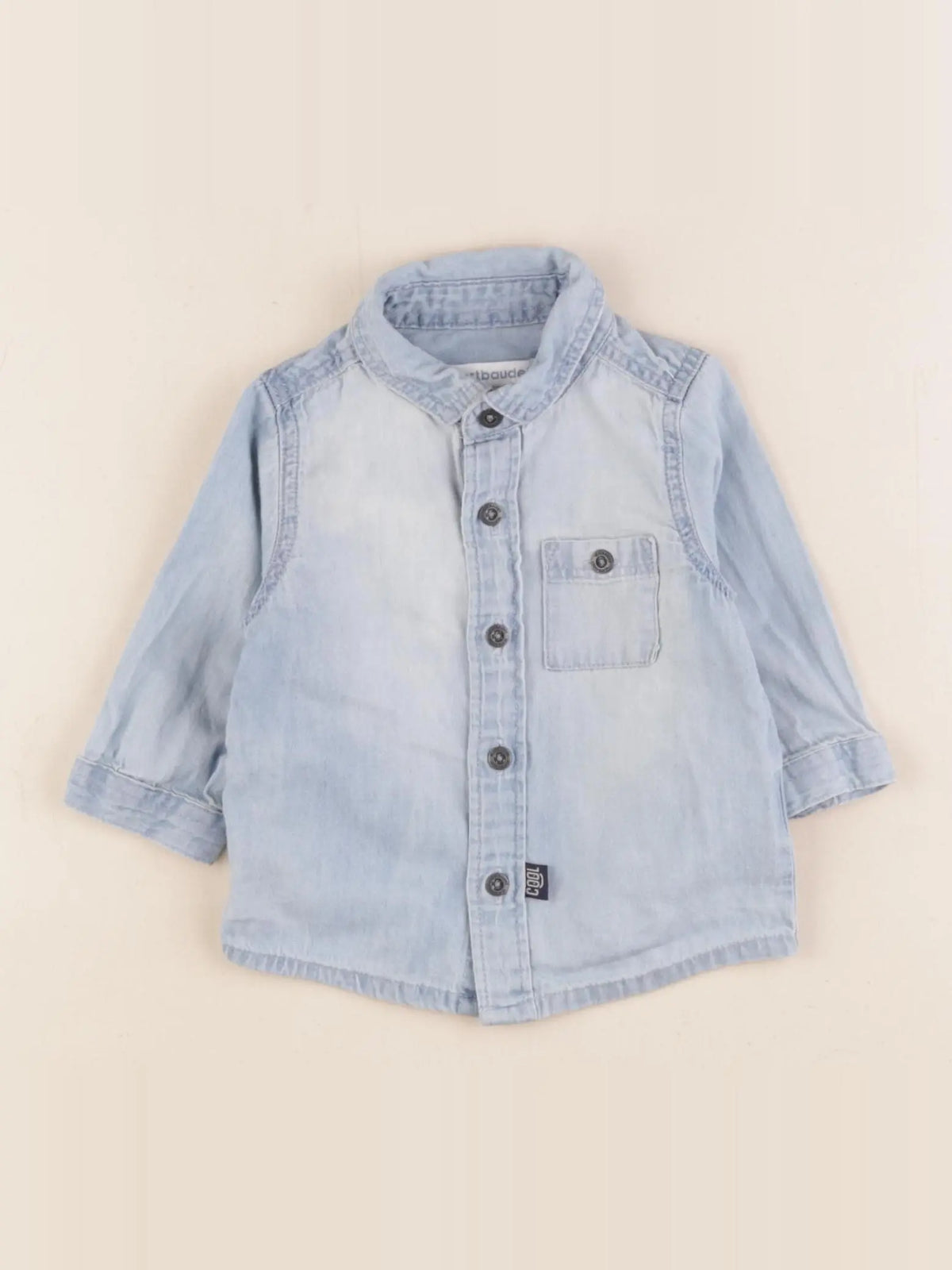 Vertbaudet - chemise bleu - 3 mois