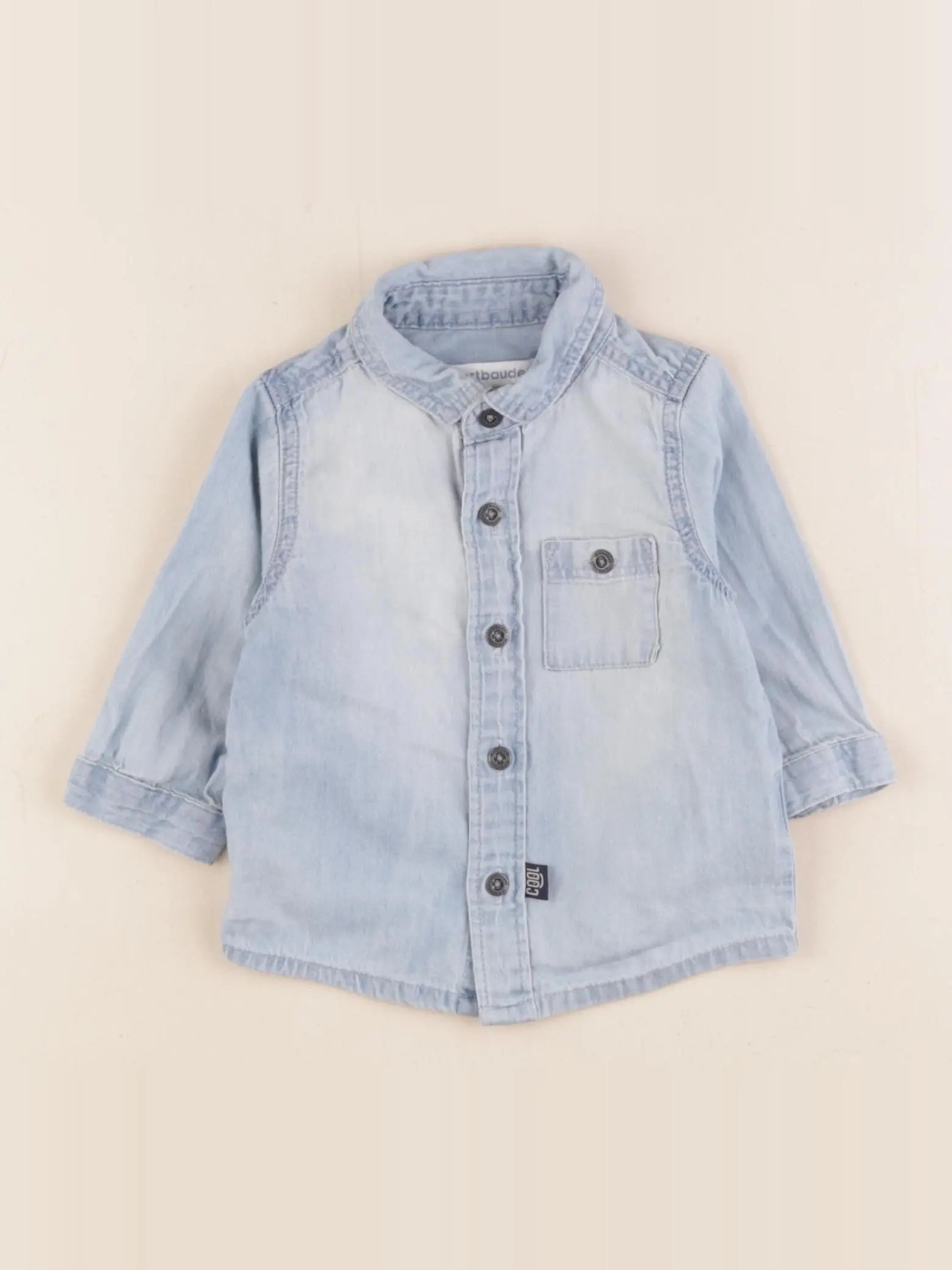 Vertbaudet - chemise bleu - 3 mois